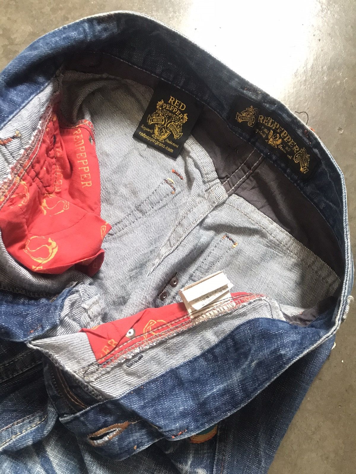 Beauty Beast Red Pepper Japan Co - Mud Washed Emblished Flare Jeans Size US 29 - 15 Thumbnail
