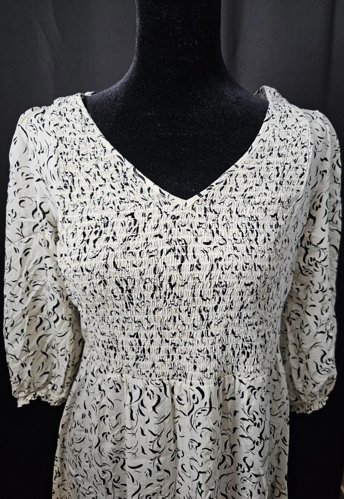 Other Oliver Bonas Maxi Dress Cream & Black Womens Size 8 Gold Size M / US 6-8 / IT 42-44 - 2 Thumbnail