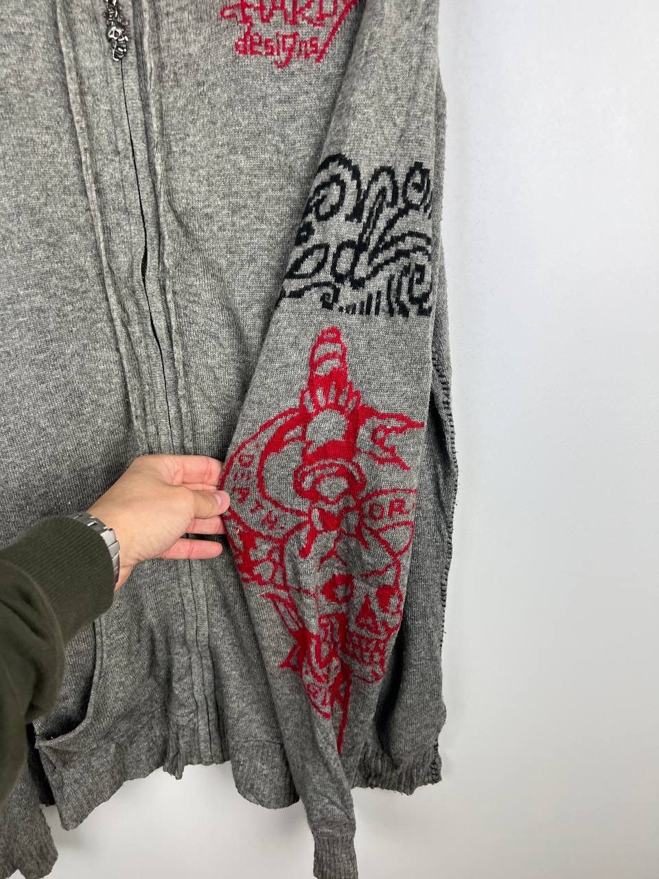 Ed Hardy Ed Hardy vintage crazy zip sweater size XXL Size US XXL / EU 58 / 5 - 8 Thumbnail