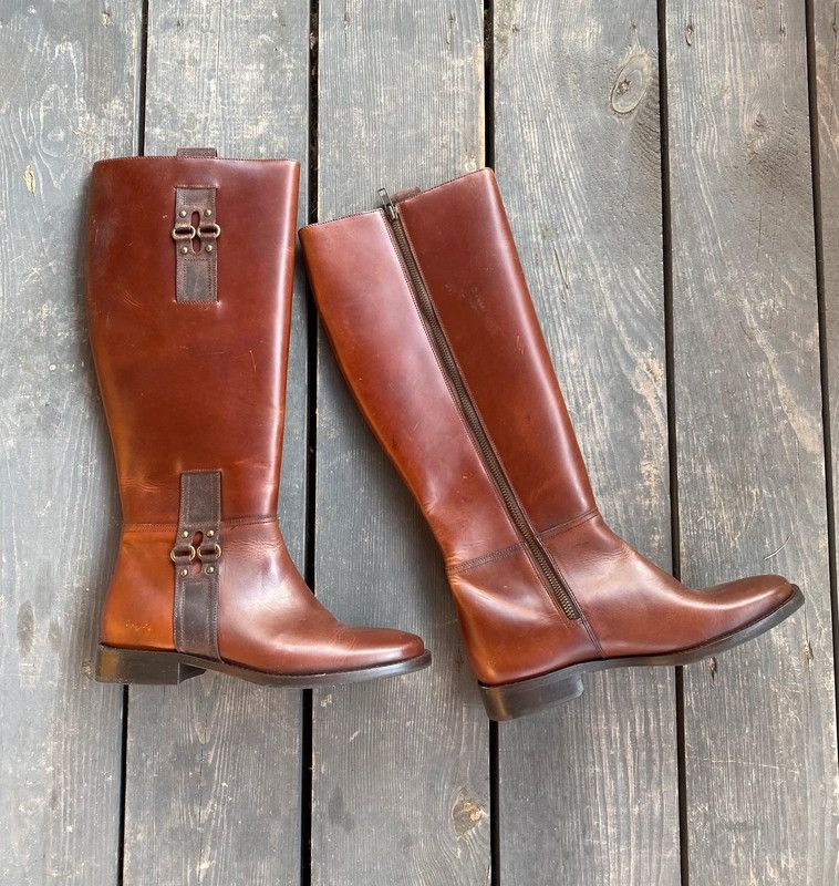Cole Haan Brown leather boots in an equestrian/horse riding style Size US 7.5 / IT 37.5 - 5 Thumbnail