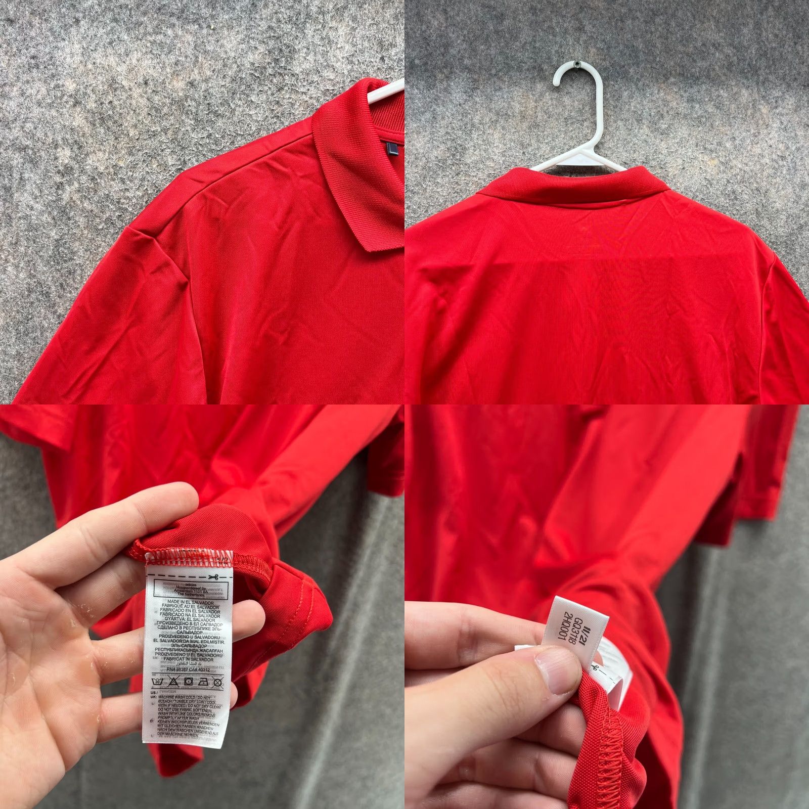 Adidas Adidas Polo Shirt Mens Medium Red Primegreen Preppy Trefoil Golf Knit Shirt Size US M / EU 48-50 / 2 - 8 Thumbnail