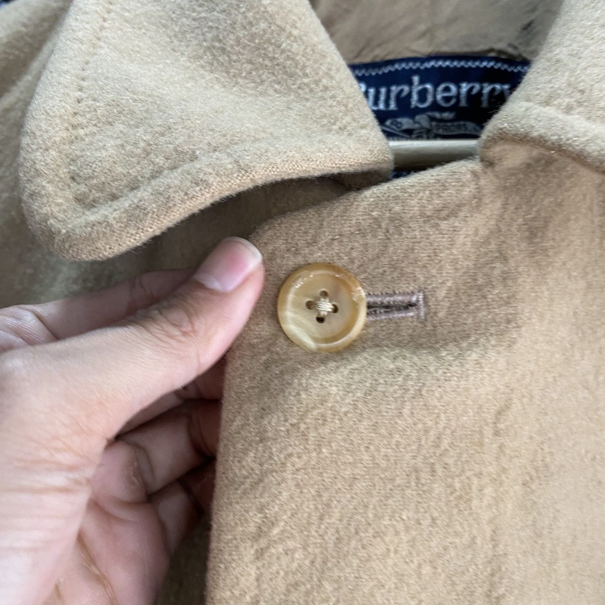 Burberry VINTAGE Burberry Wool Car Coat Beige L Size US L / EU 52-54 / 3 - 10 Thumbnail