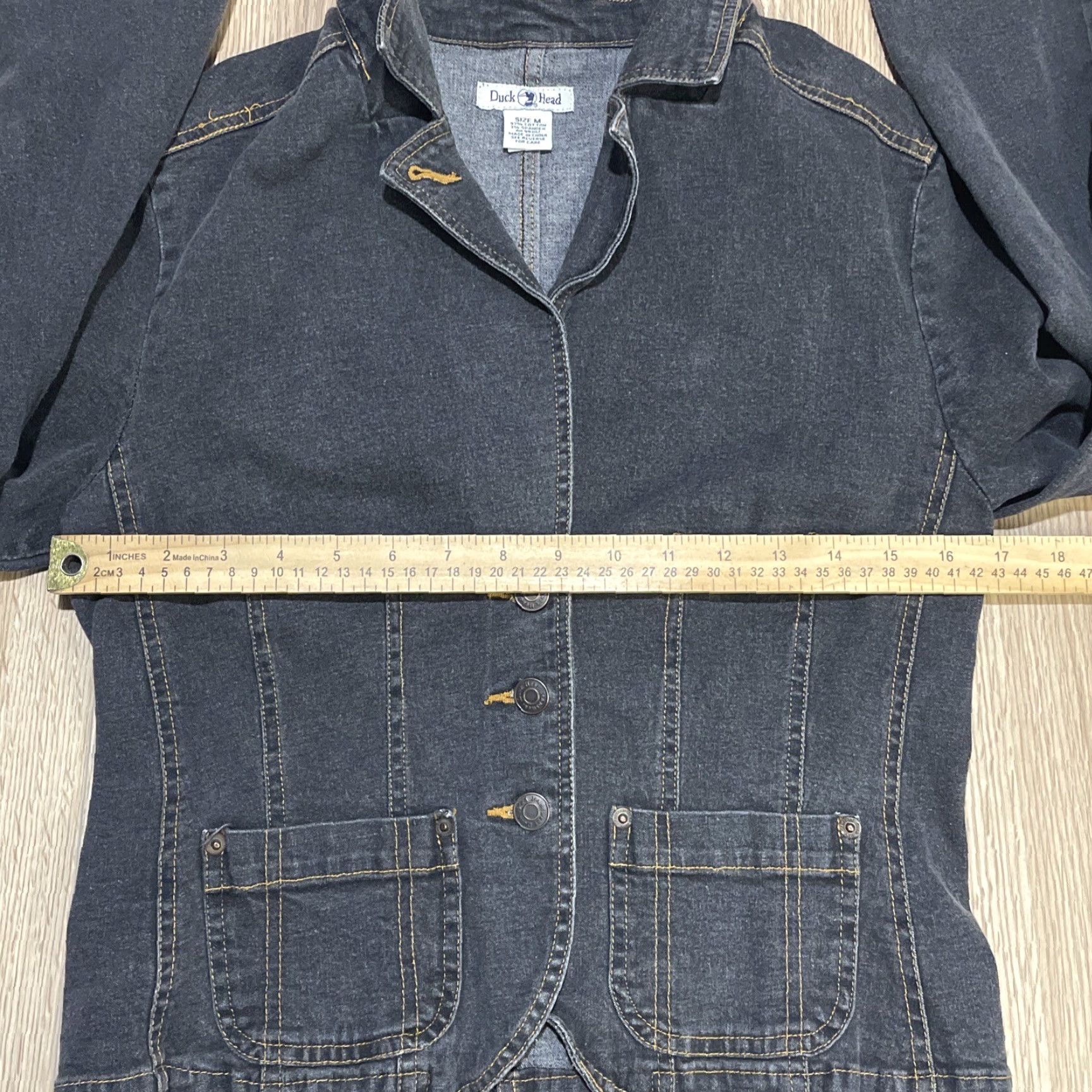 Vintage VINTAGE Duck Head Women’s Denim Jacket Casual Outerwear Fall Winter Spring Black Medium Size 32" / US 10 / IT 46 - 5 Thumbnail