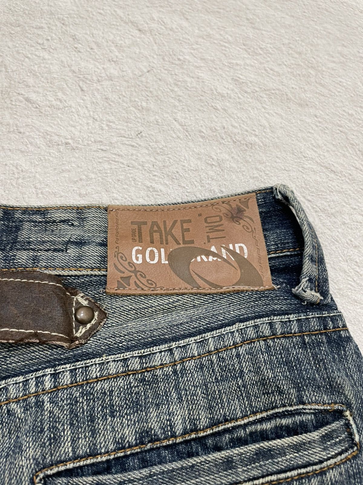 Japanese Brand 2000s Take Two Japan Bootcut Mudwash Denim Y2K Size US 28 / EU 44 - 8 Thumbnail