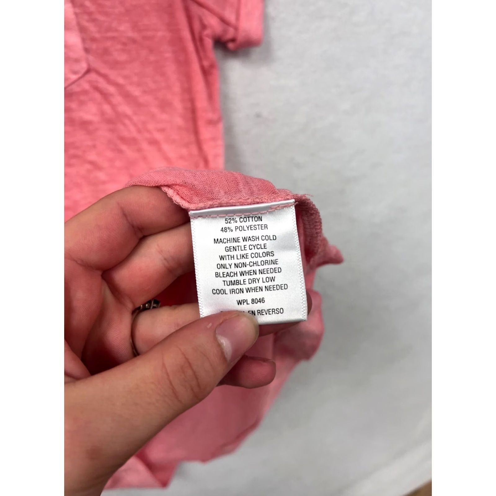 Style & Co Style & Co Shirt Womens S Pink Short Sleeve Sheer Pocket Size S / US 4 / IT 40 - 4 Thumbnail