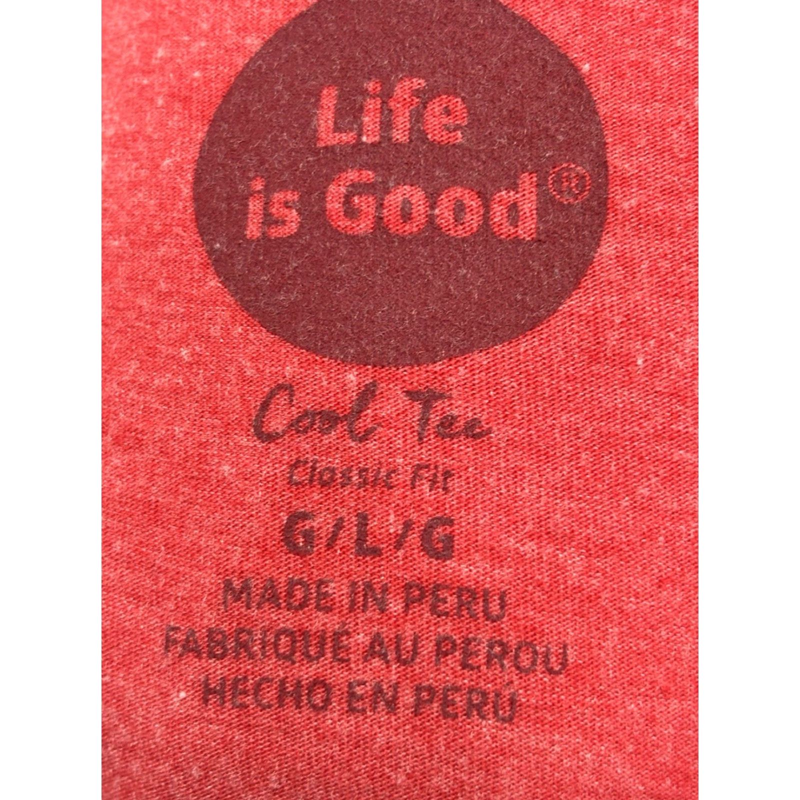 Life is Good LIFE IS GOOD Shirt V-Neck Long Sleeve Red Believe There Is Good Be The Good Holiday Large Womens Size L / US 10 / IT 46 - 7 Thumbnail