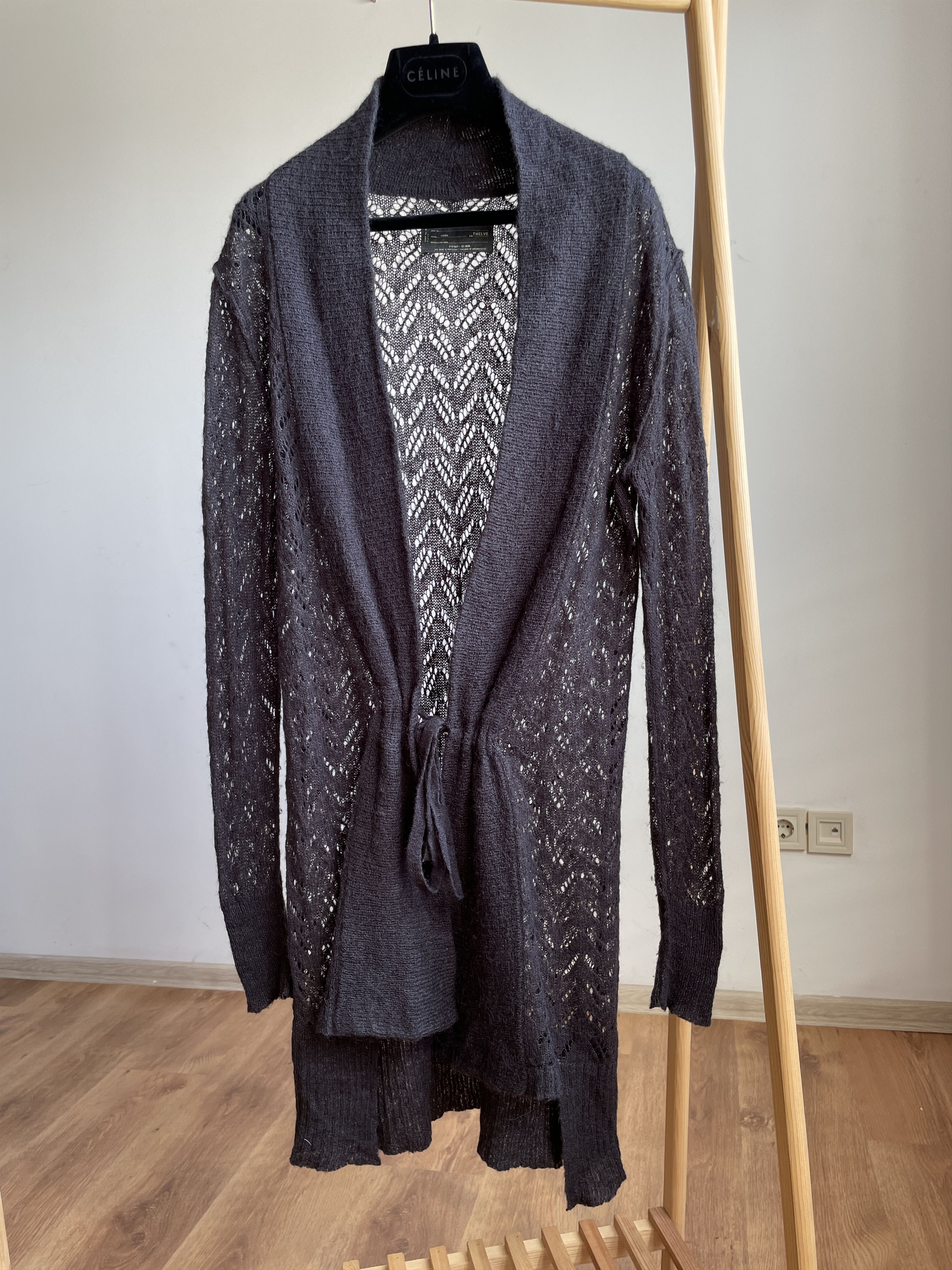Allsaints Allsaints Womens Tapio Long Wrap Open Knit Cardigan Size M / US 6-8 / IT 42-44 - 1 Thumbnail