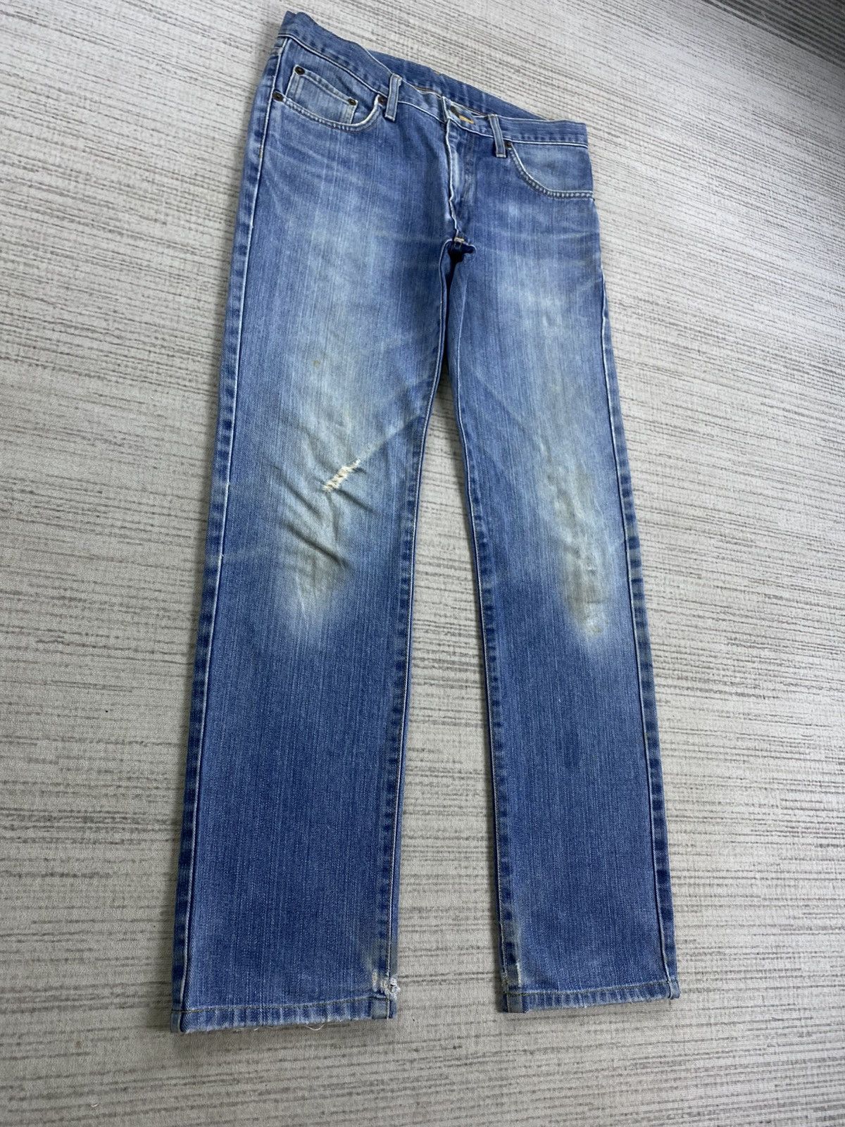 Edwin × Vintage Vintage Edwin 402 Japan Distressed Blue Denim Pants Size US 32 / EU 48 - 3 Thumbnail
