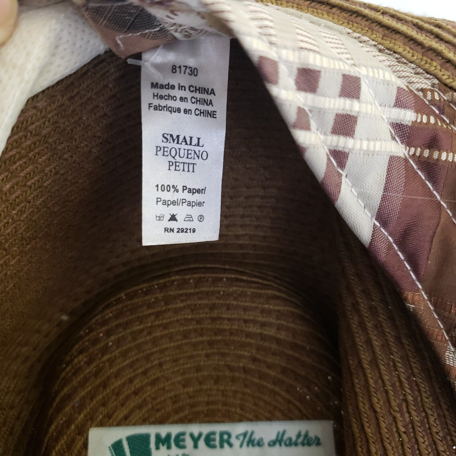 Bailey Hats Vtg Bailey of Hollywood Straw Fidora Hat S Meyer the Hatter Size ONE SIZE - 8 Thumbnail