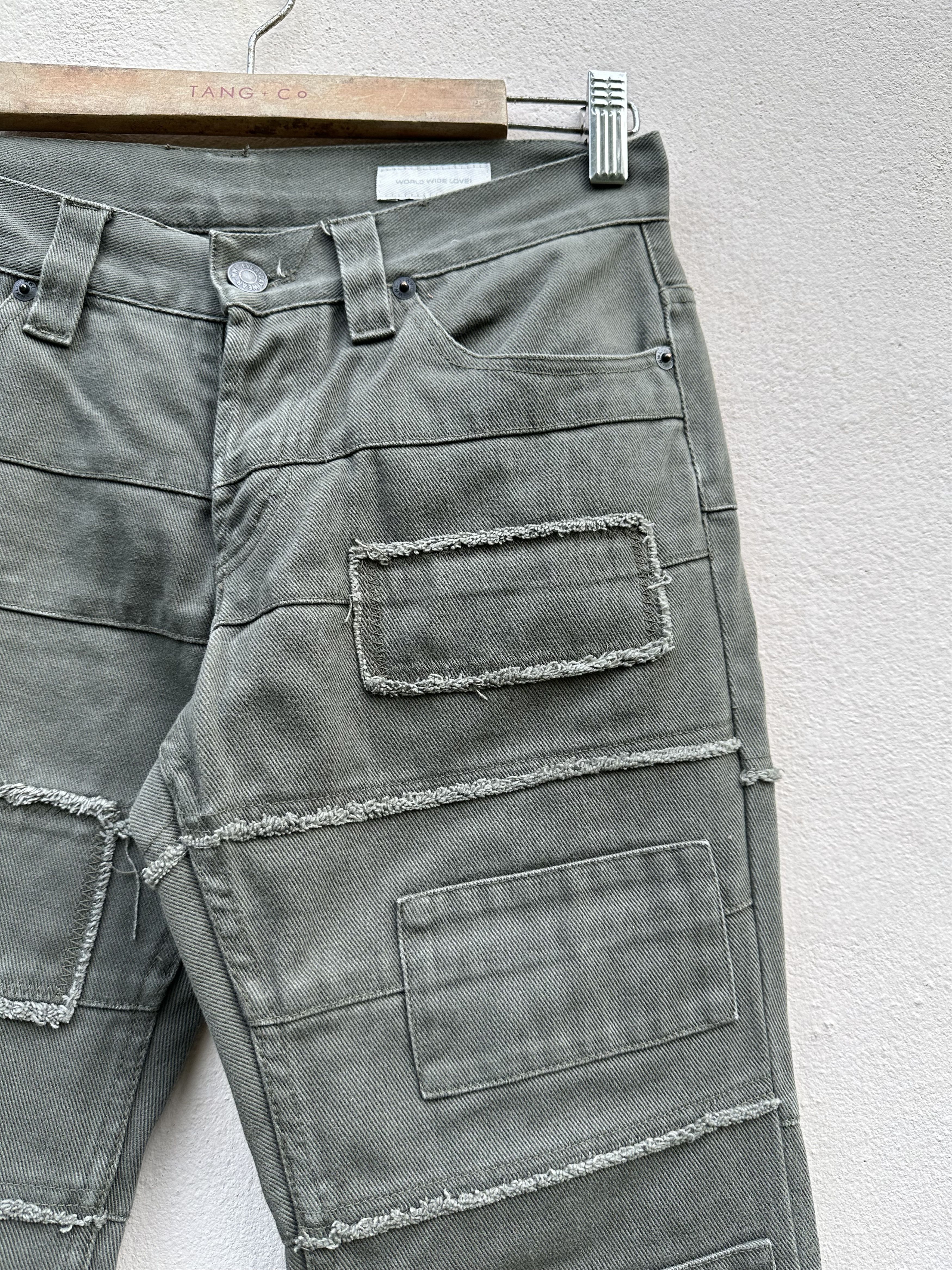 Hysteric Glamour Vintage World Wide Love Patchwork Hagi Denim Jeans Size US 29 - 9 Thumbnail
