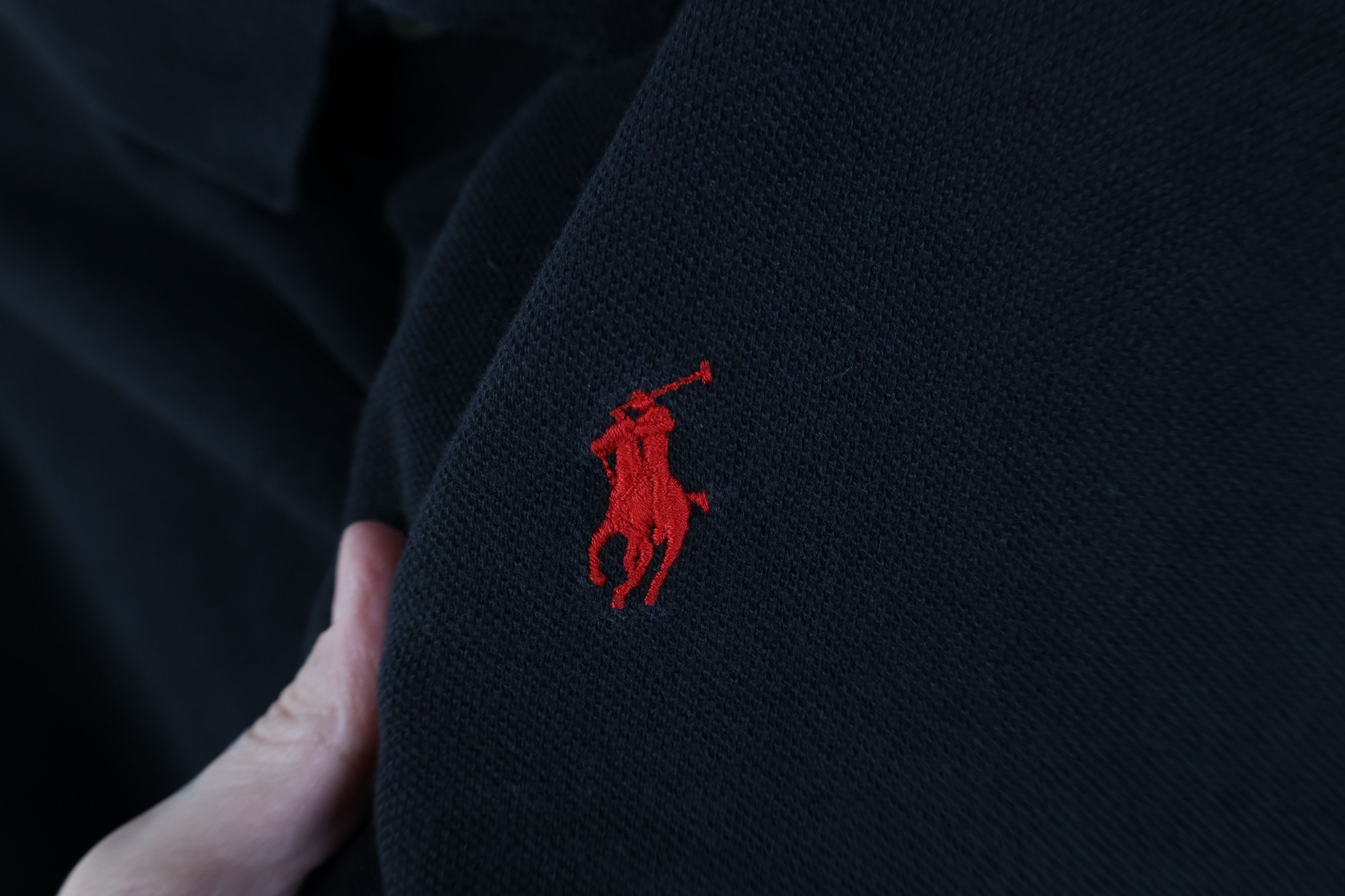 Ralph Lauren Vintage 90s Ralph Lauren Pique Cotton Golf Polo Shirt Black Size US XXL / EU 58 / 5 - 4 Thumbnail