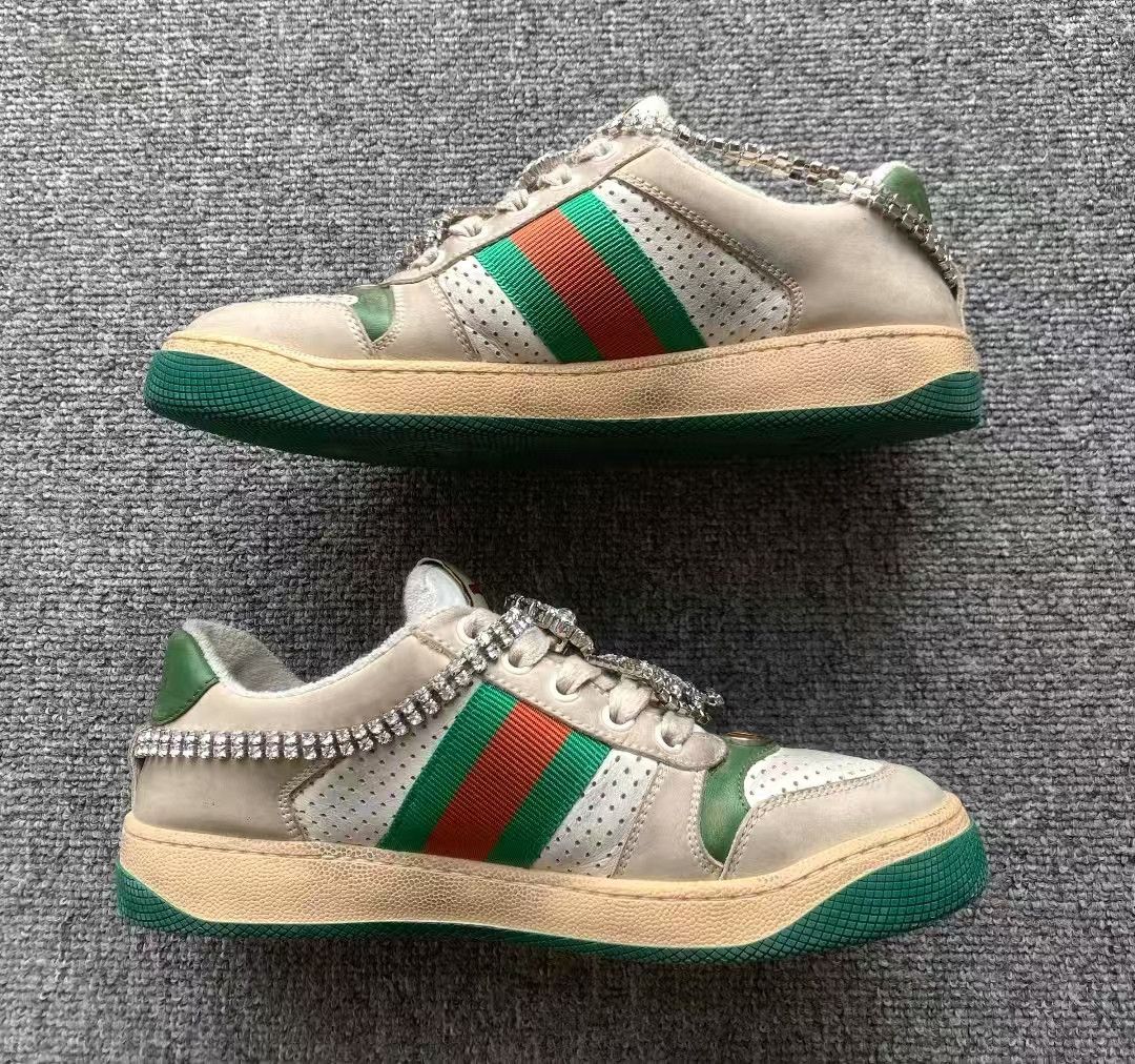Gucci Gucci Crystal-Embellished Sneakers Size 36.5 Size US 6.5 / IT 36.5 - 6 Thumbnail