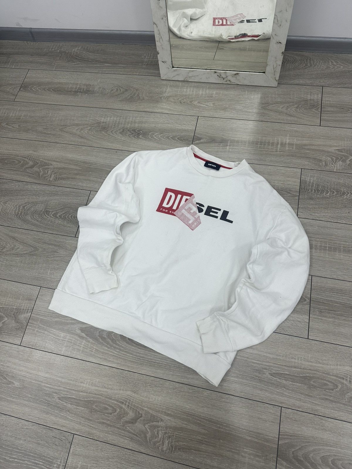 Diesel Diesel New Collection White Sweatshirt Streetwear Style Size US XL / EU 56 / 4 - 1 Thumbnail