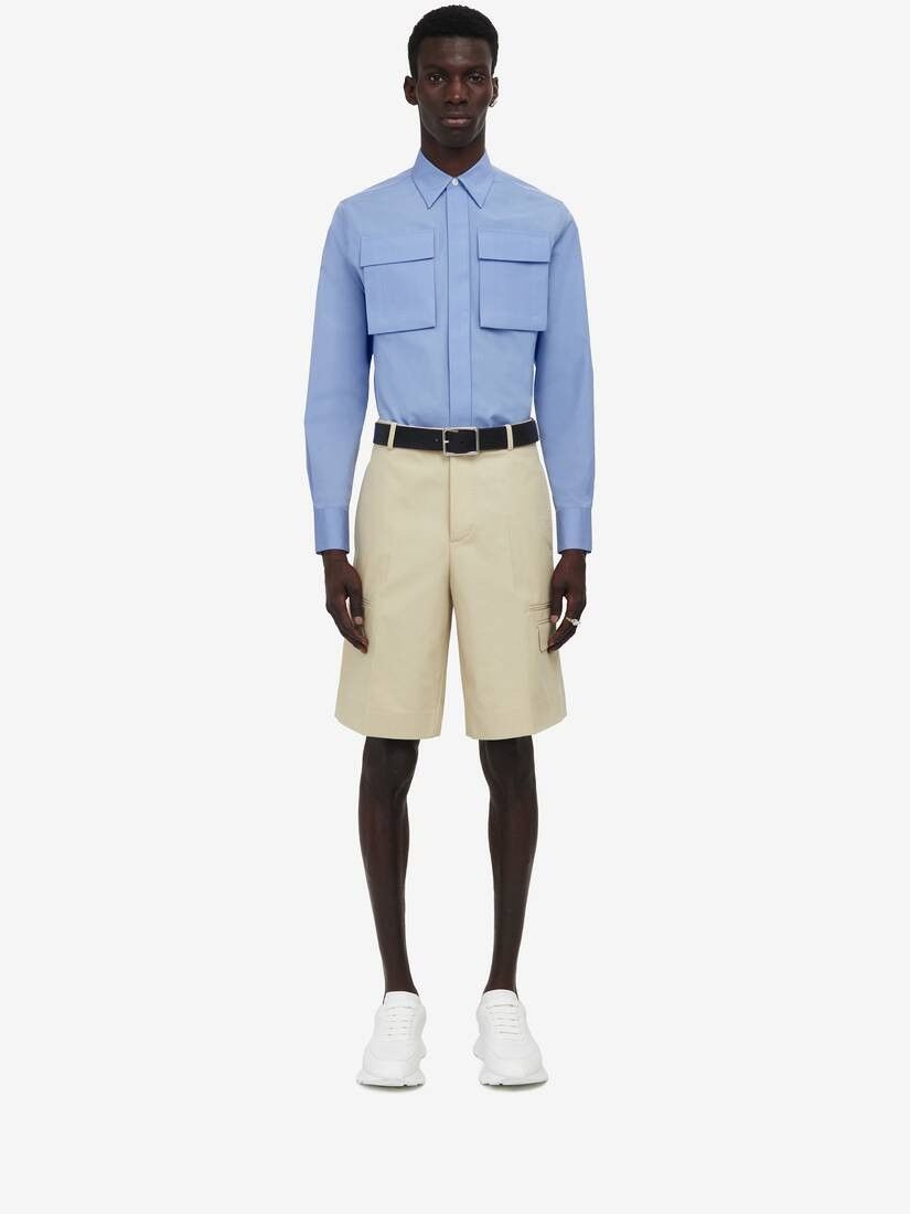 Alexander McQueen o1w1db10725 Double Pocket Tailored Shorts in Pale Beige Size US 34 / EU 50 - 2 Thumbnail