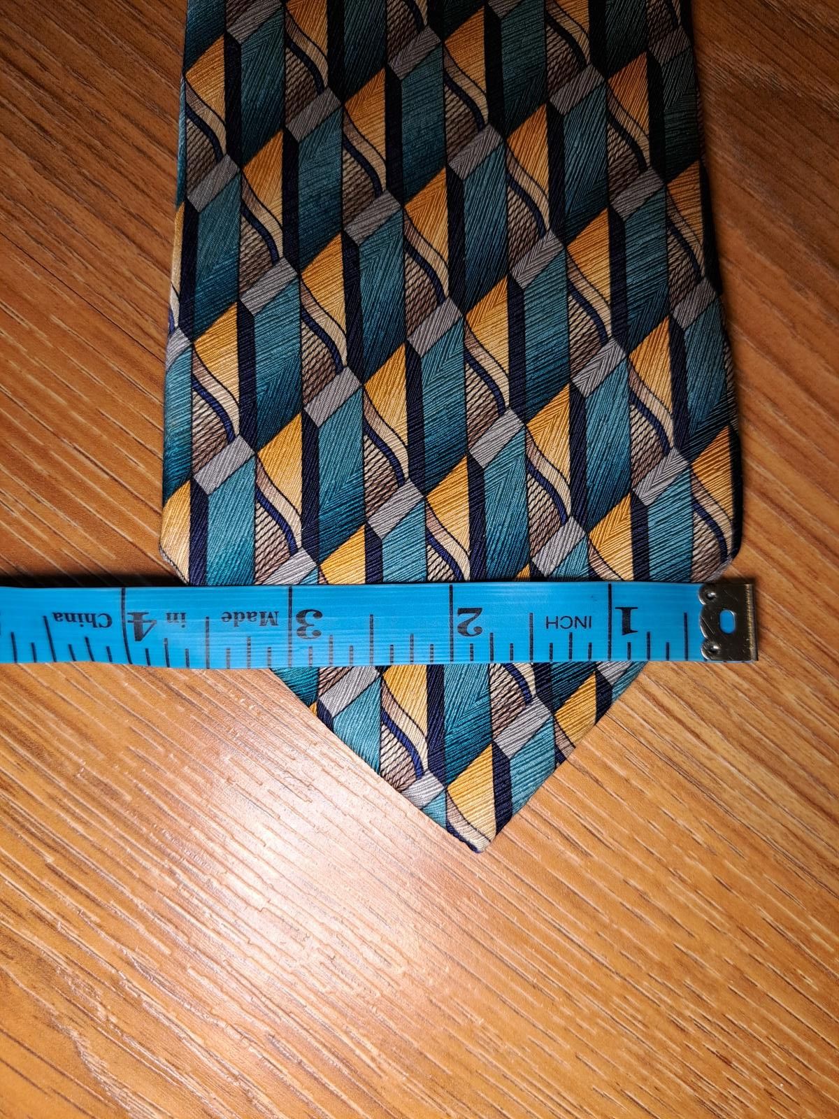 Lands' End Lands End Silk Tie Multicolor Geometric Handmade in USA Size ONE SIZE - 7 Thumbnail