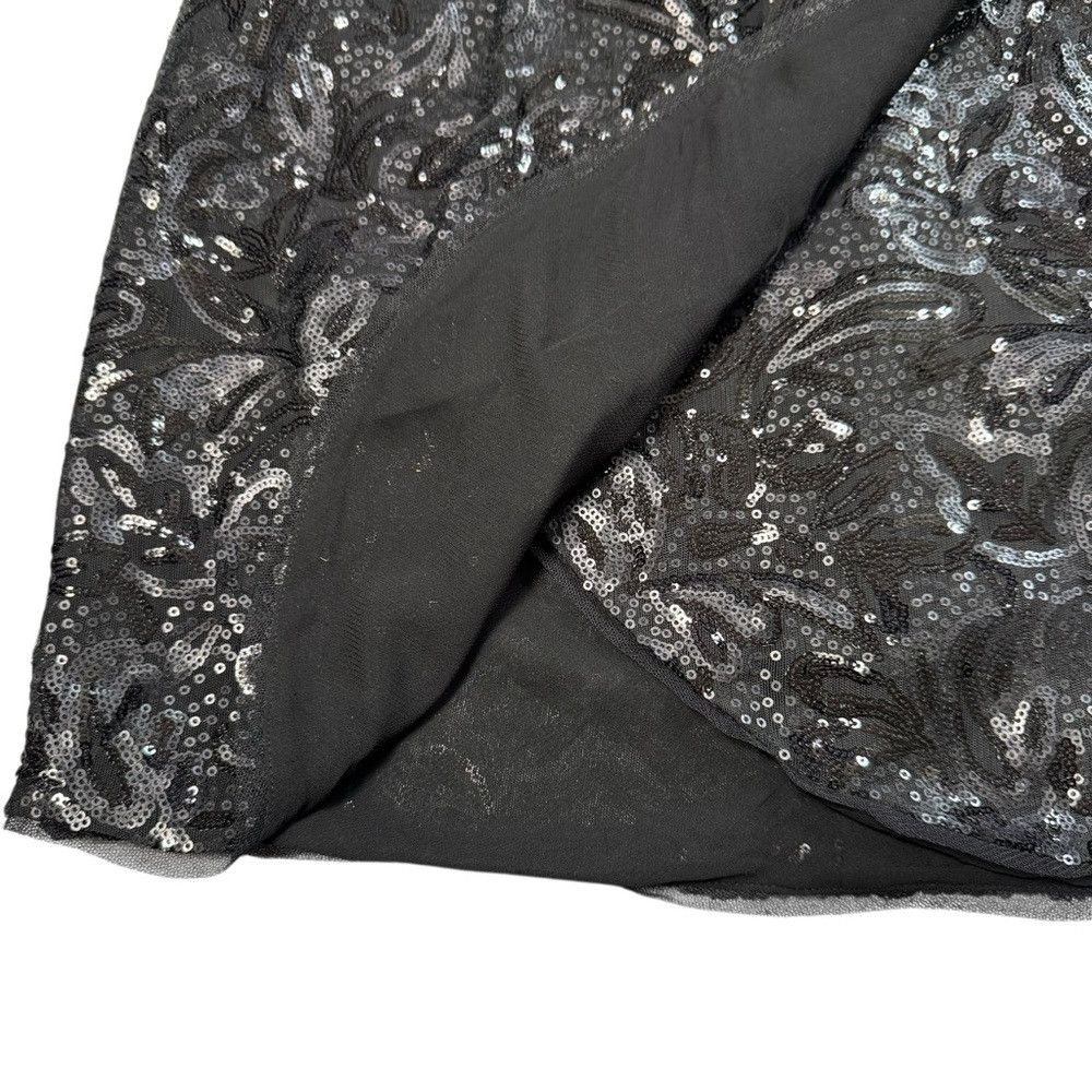 Bcbgmaxazria BCBGMAXAZRIA Joanne Floral Garden Sequin Wrap Black Mini Sk Size 28" / US 6 / IT 42 - 5 Thumbnail