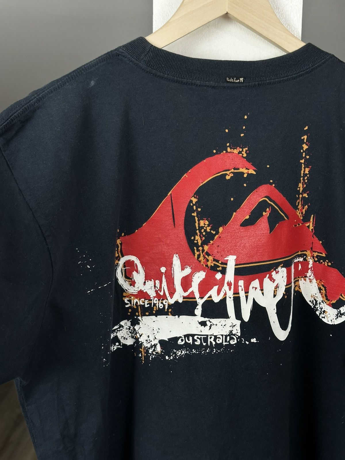 Quiksilver Vintage Quiksilver Big Logo Pink Tee Size US M / EU 48-50 / 2 - 8 Thumbnail