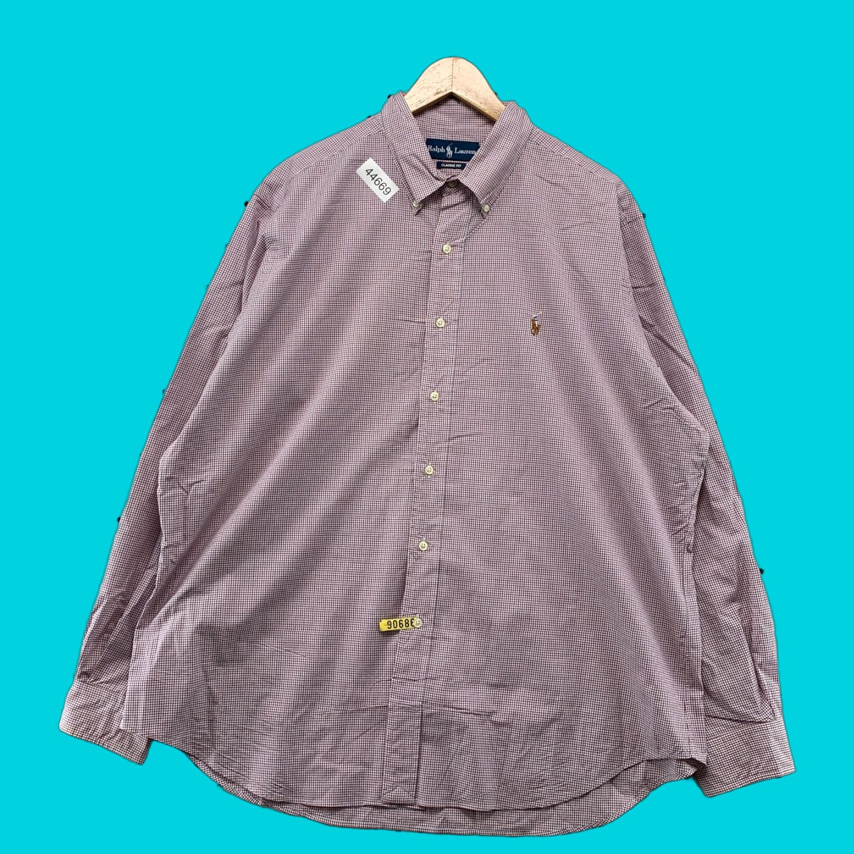 Ralph Lauren Ralph Lauren Button Shirt Mens XL Red White Check Classic Fit Long Sleeve Shirt Size US XL / EU 56 / 4 - 1 Thumbnail