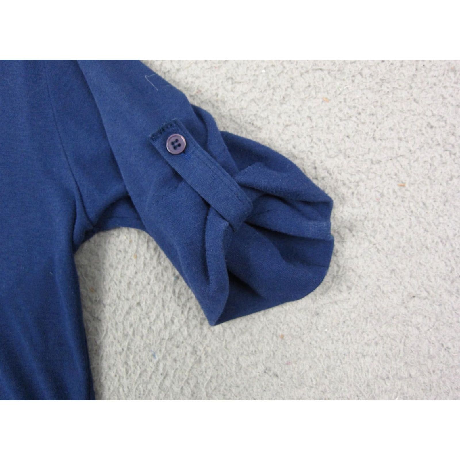 Vintage Astorone Shirt Womens M Blue T-Shirt V-Neck Roll Tab Sleeve Vintage 3/4 Sleeve Casual Basic Classic Preppy Size M / US 6-8 / IT 42-44 - 5 Thumbnail