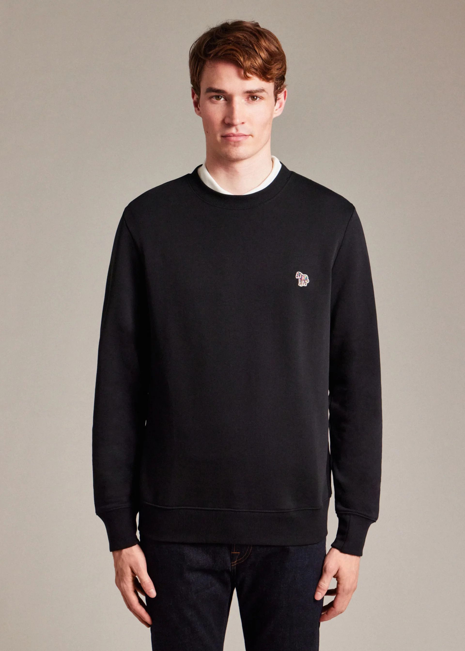 Paul Smith Black Cotton Embroidered Zebra Logo Sweatshirt Size US XL / EU 56 / 4 - 6 Thumbnail
