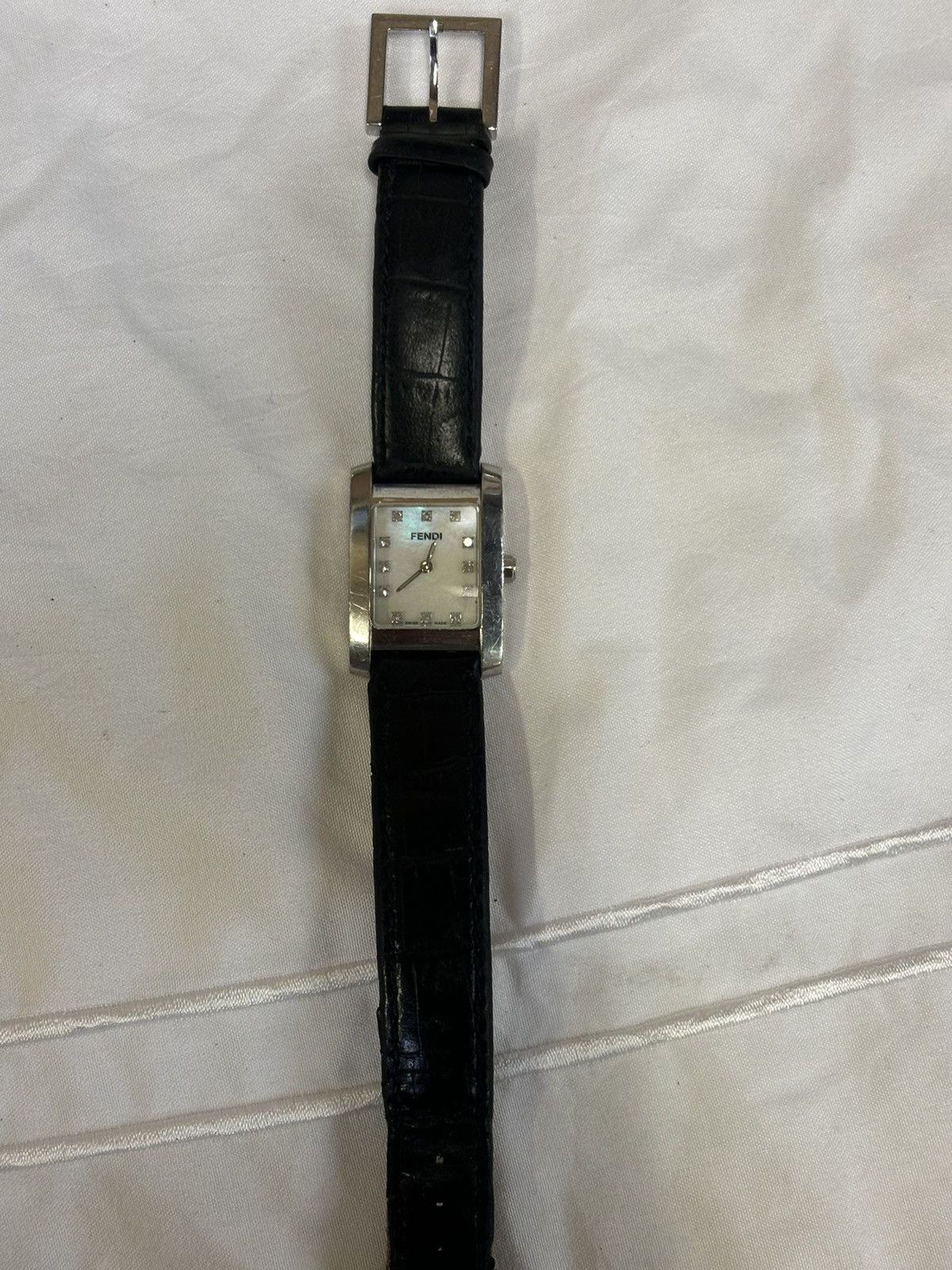 Fendi Fendi 078-7000L-294 Silver Tone white MOP Diamond Dial Women Size ONE SIZE - 6 Thumbnail