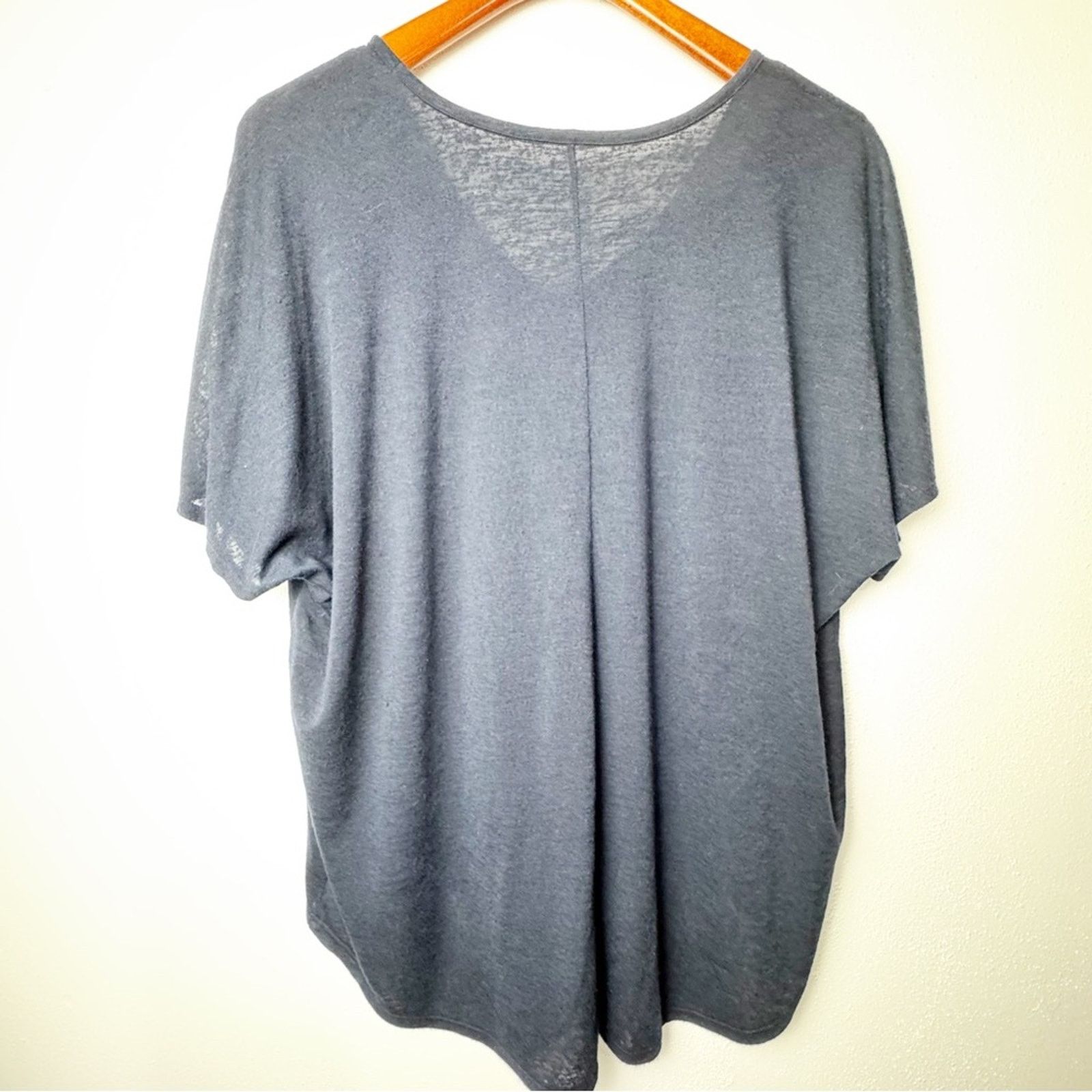 Loft Loft Navy Modal Front Tie Drapey Blouse Women’s Size XXL Size XXL / US 16-18 / IT 52-54 - 3 Thumbnail