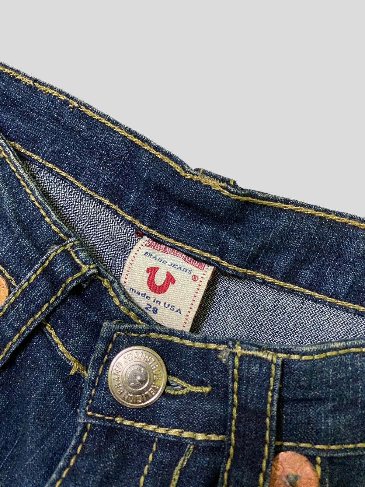 True Religion × Vintage Flared TRUE RELIGION Embroidered Back Pocket Denim Size US 28 / EU 44 - 9 Thumbnail