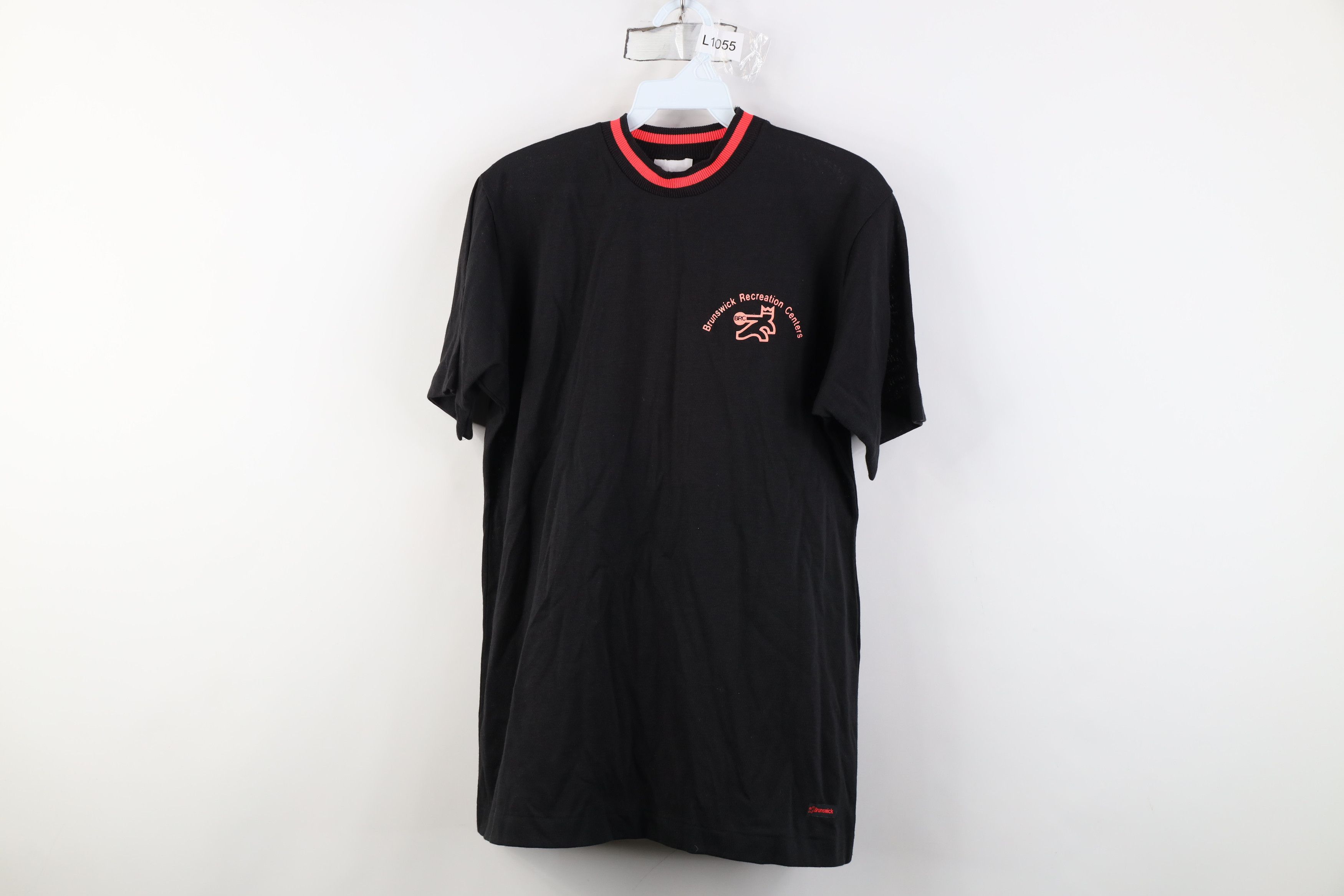 Vintage Vintage 80s 90s Brunswick Bowling Knit T-Shirt Black USA Size US M / EU 48-50 / 2 - 1 Thumbnail