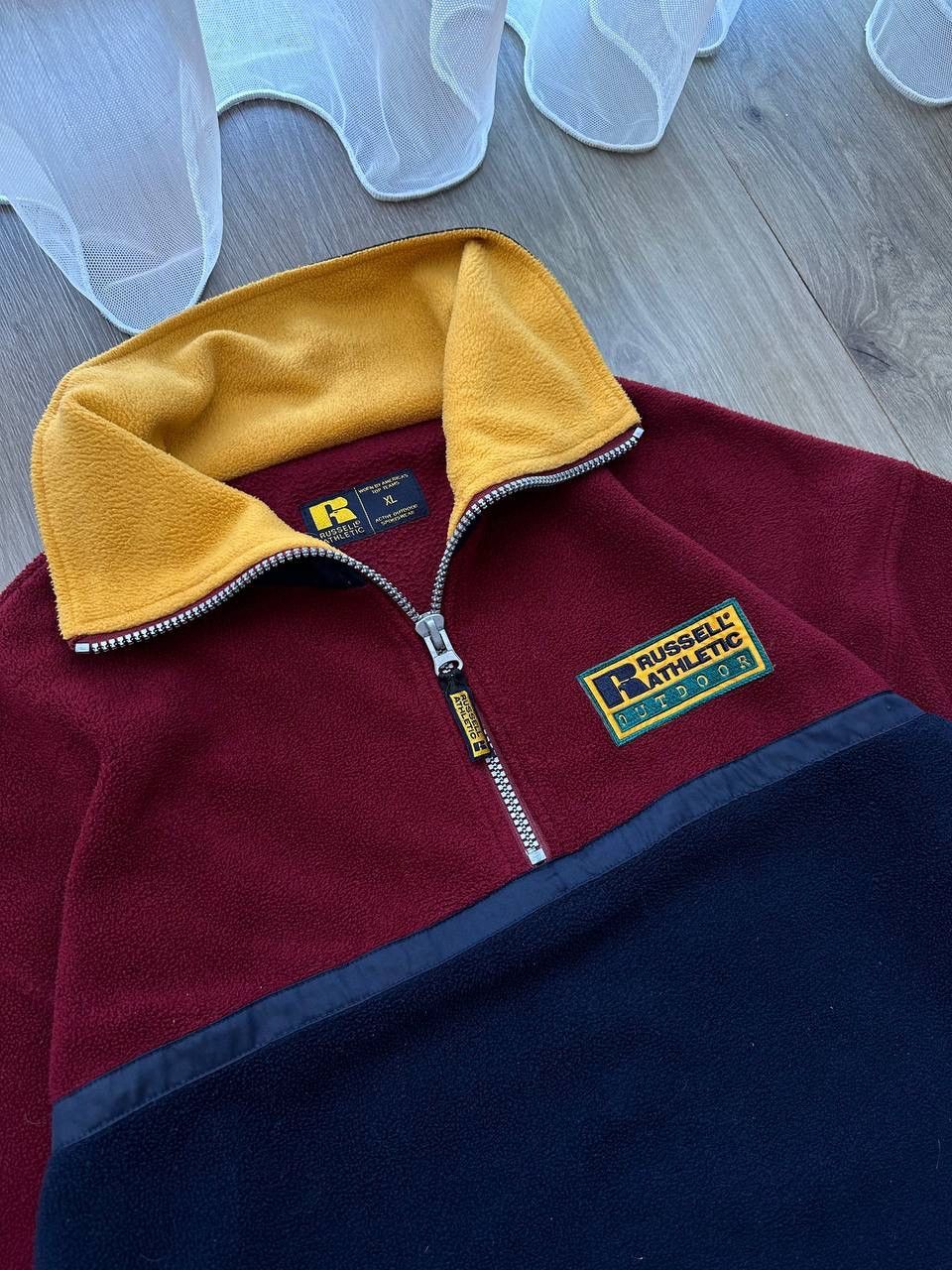 Russell Athletic × Vintage Vintage 90’s Russell Athletic 1/4 Zip Fleece Jacket Logo Size US XL / EU 56 / 4 - 7 Thumbnail