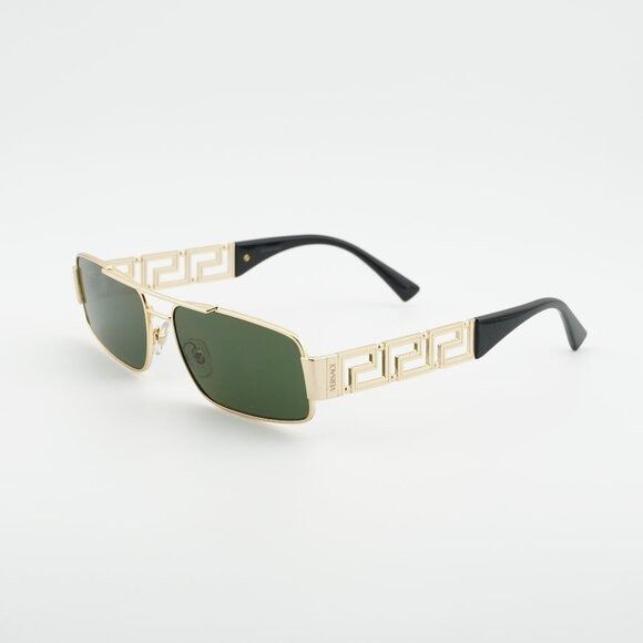 Versace Versace VE2257 100271 Sunglasses Shiny Gold Rectangle Frame Size ONE SIZE - 1 Thumbnail