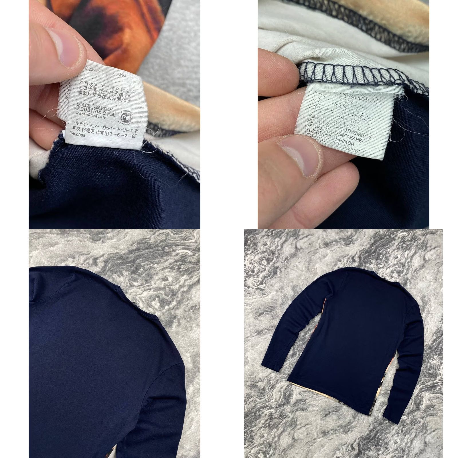 Dolce & Gabbana VINTAGE Dolce Gabbana Raging Bull Long Sleeve Big Logo T-Shirt Mens Size 46 Blue Size US XXL / EU 58 / 5 - 8 Thumbnail