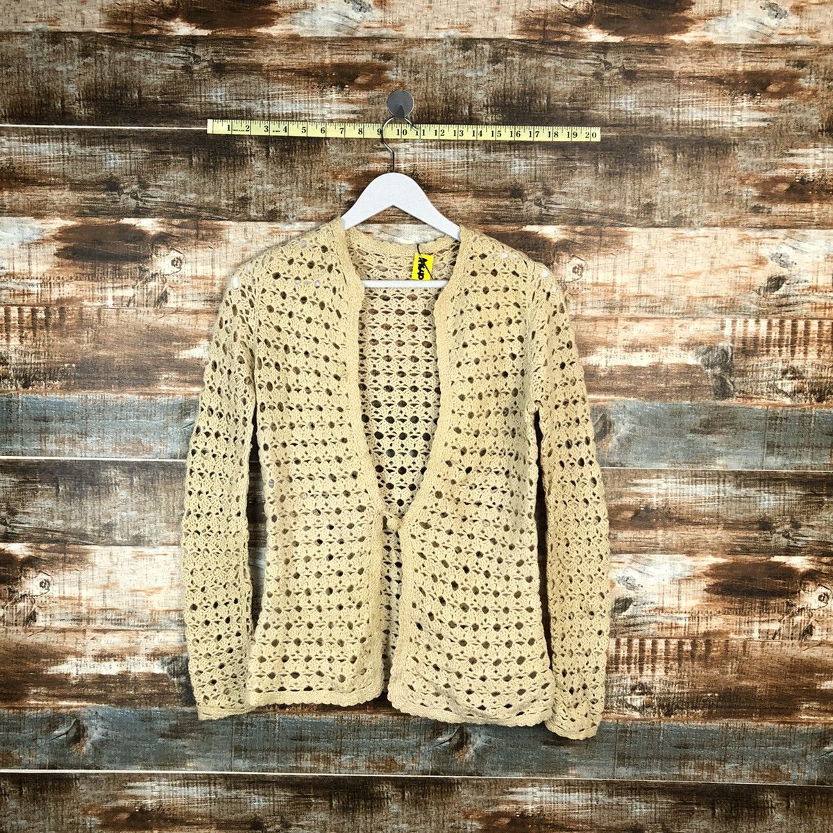 Vintage Japan vintage crochet meshnet Cardigan Knitwear #A1640 Size M / US 6-8 / IT 42-44 - 1 Thumbnail