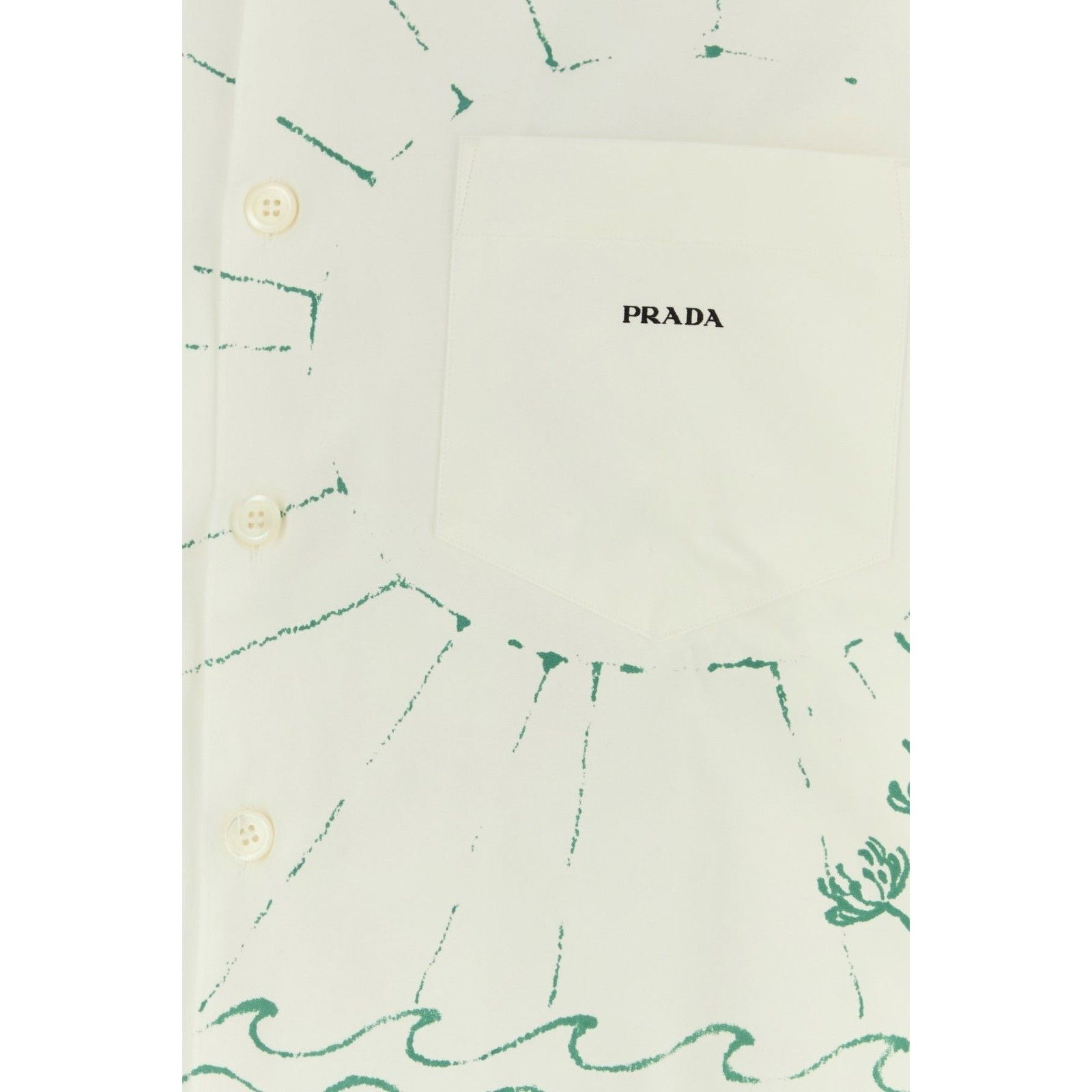 Prada PRADA White Poplin Shirt New & Authentic (Men's size:L;) Size US L / EU 52-54 / 3 - 3 Thumbnail