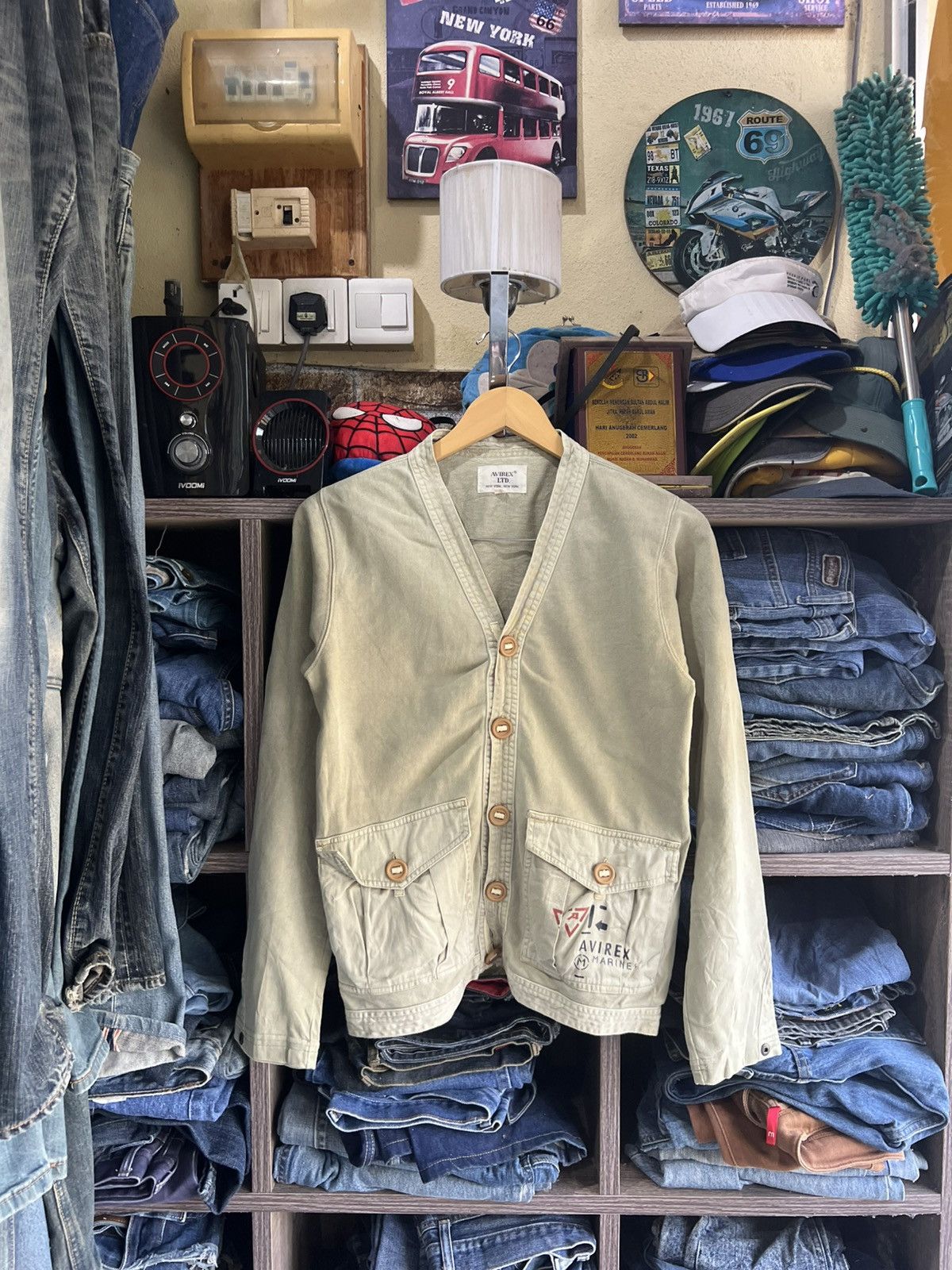 🔥Vintage Avirex Marine Button Cardigan