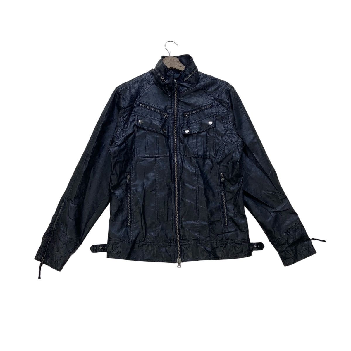 semanticdesign Japanese Brand Semantic Design Synthetic Leather BikerJacket Size US S / EU 44-46 / 1 - 5 Thumbnail