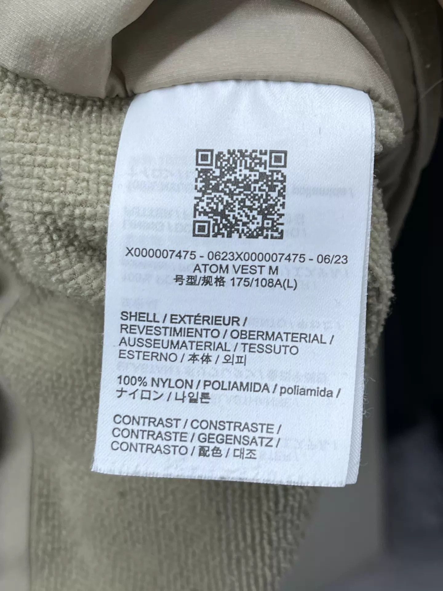 Arc'teryx Arcteryx Stand Collar ATOM Vest Men's Misty Gray L Size US L / EU 52-54 / 3 - 4 Thumbnail
