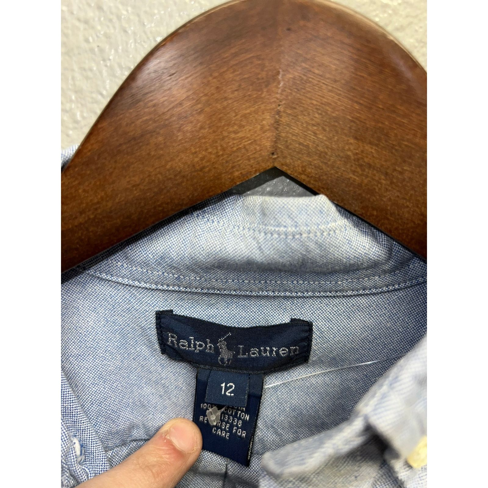Ralph Lauren Youth Ralph Lauren Button Up Shirt Pony Long Sleeve Kids 12 Size XL / US 12-14 / IT 48-50 - 6 Thumbnail