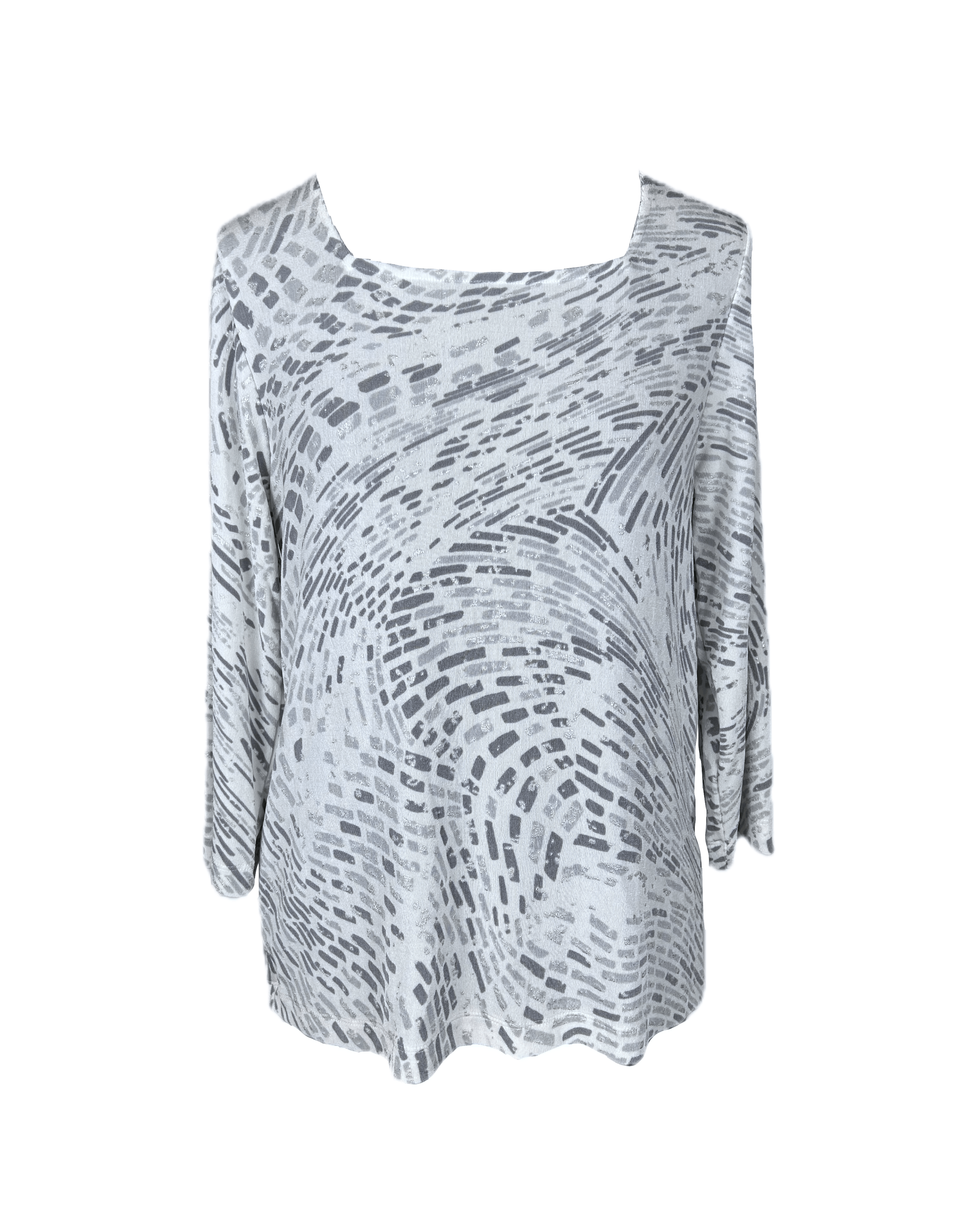 Chicos Chico's Travelers Abstract Print Blouse Size ONE SIZE - 2 Thumbnail