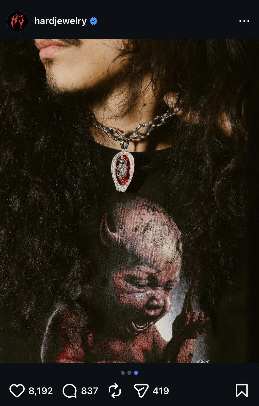Other Hard Jewelry 7 Year Anniversary Omen Tee Size US XXL / EU 58 / 5 - 7 Thumbnail