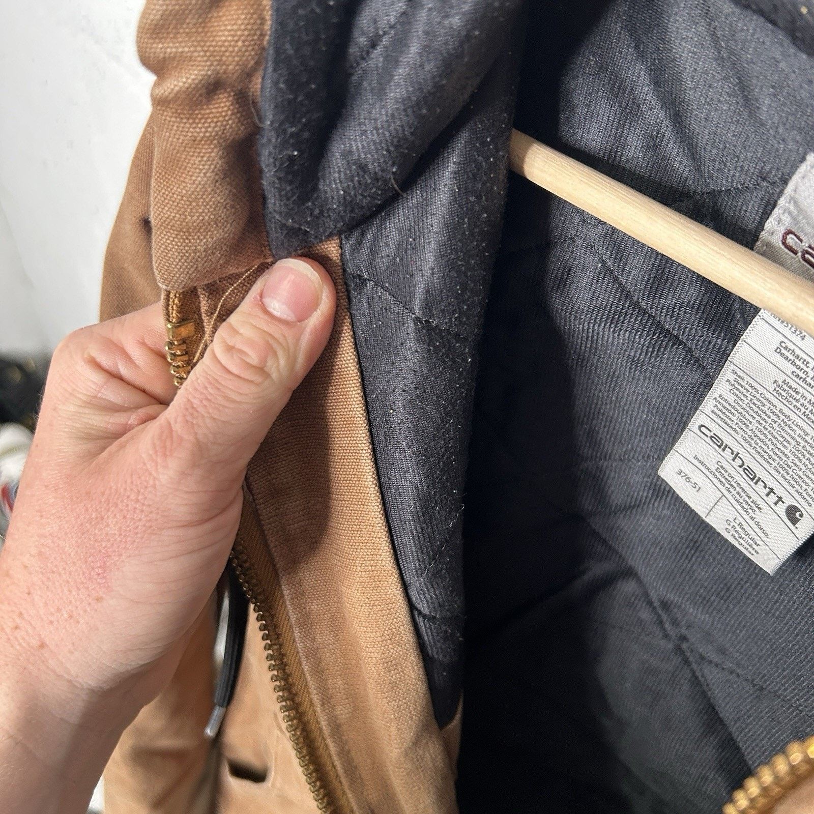 Carhartt Carhartt Quilt-Lined Hooded Canvas Active Jacket “Brown” Size US L / EU 52-54 / 3 - 9 Thumbnail