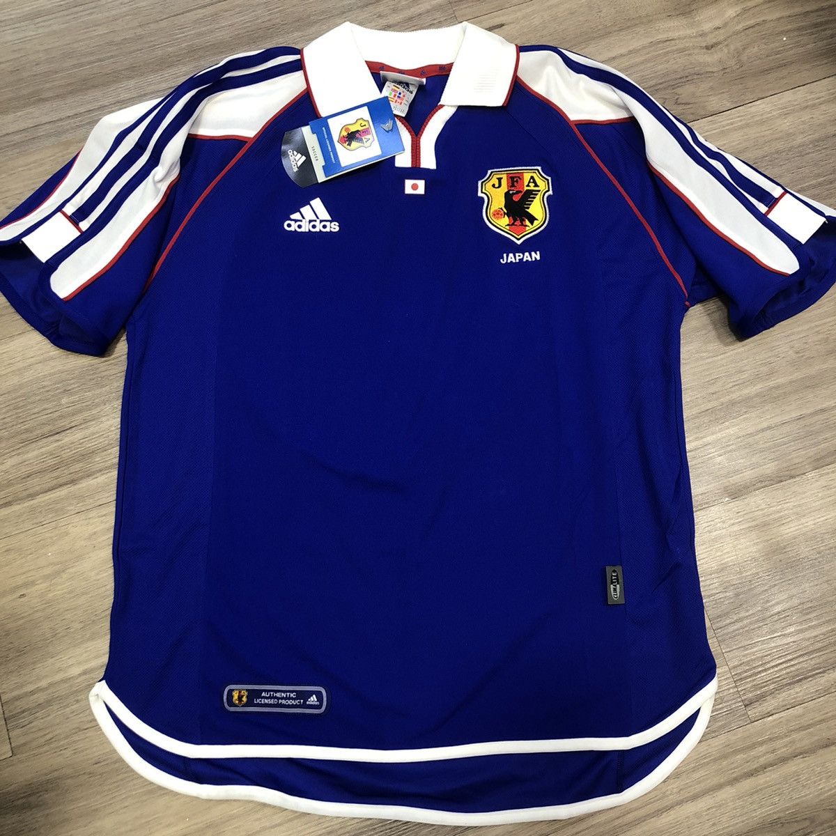 image of Adidas x Soccer Jersey Japan 00/01 Home Shirt in Blue, Men's (Size Large)