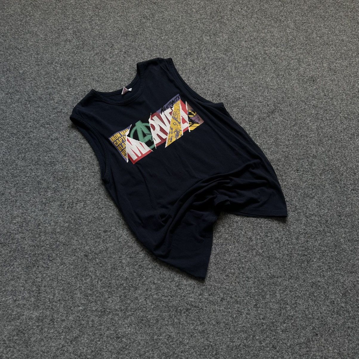 Marvel Comics VTG Marvel Comics Tank Top Sleeves Big Logo Dark Blue Size L Size US L / EU 52-54 / 3 - 1 Thumbnail