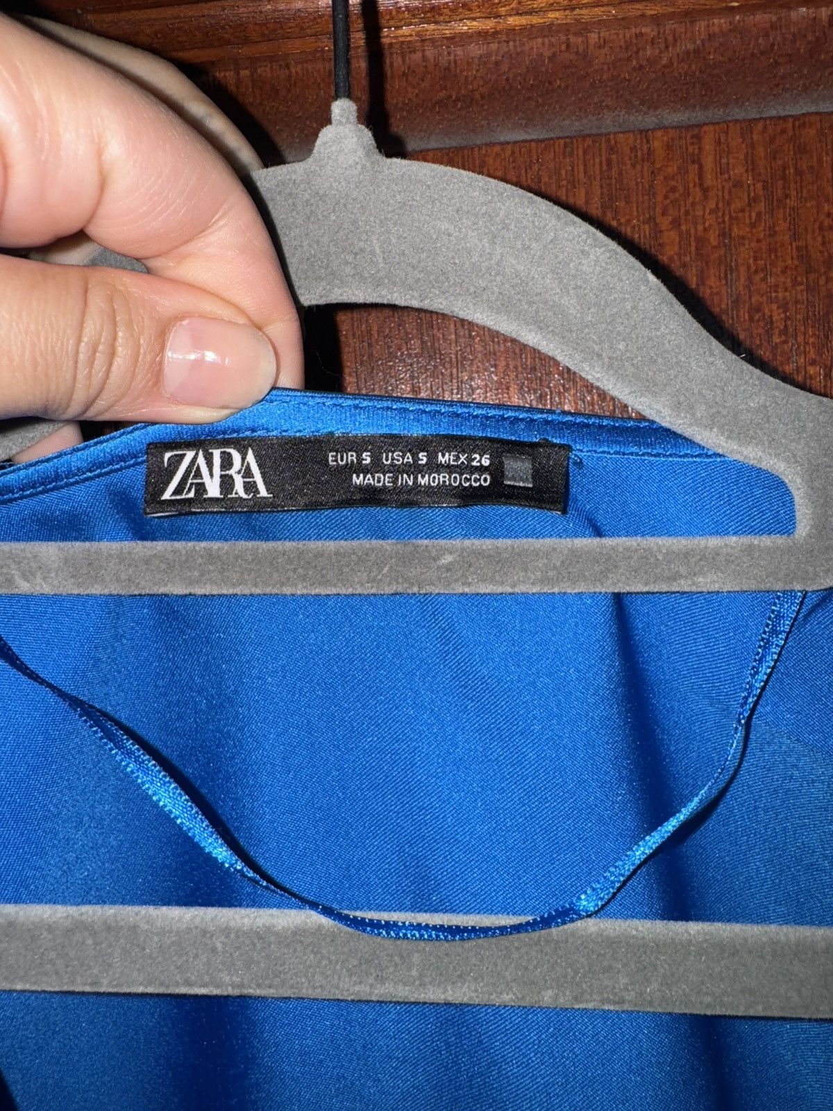 Zara Zara Blue satin dress Size S / US 4 / IT 40 - 3 Thumbnail