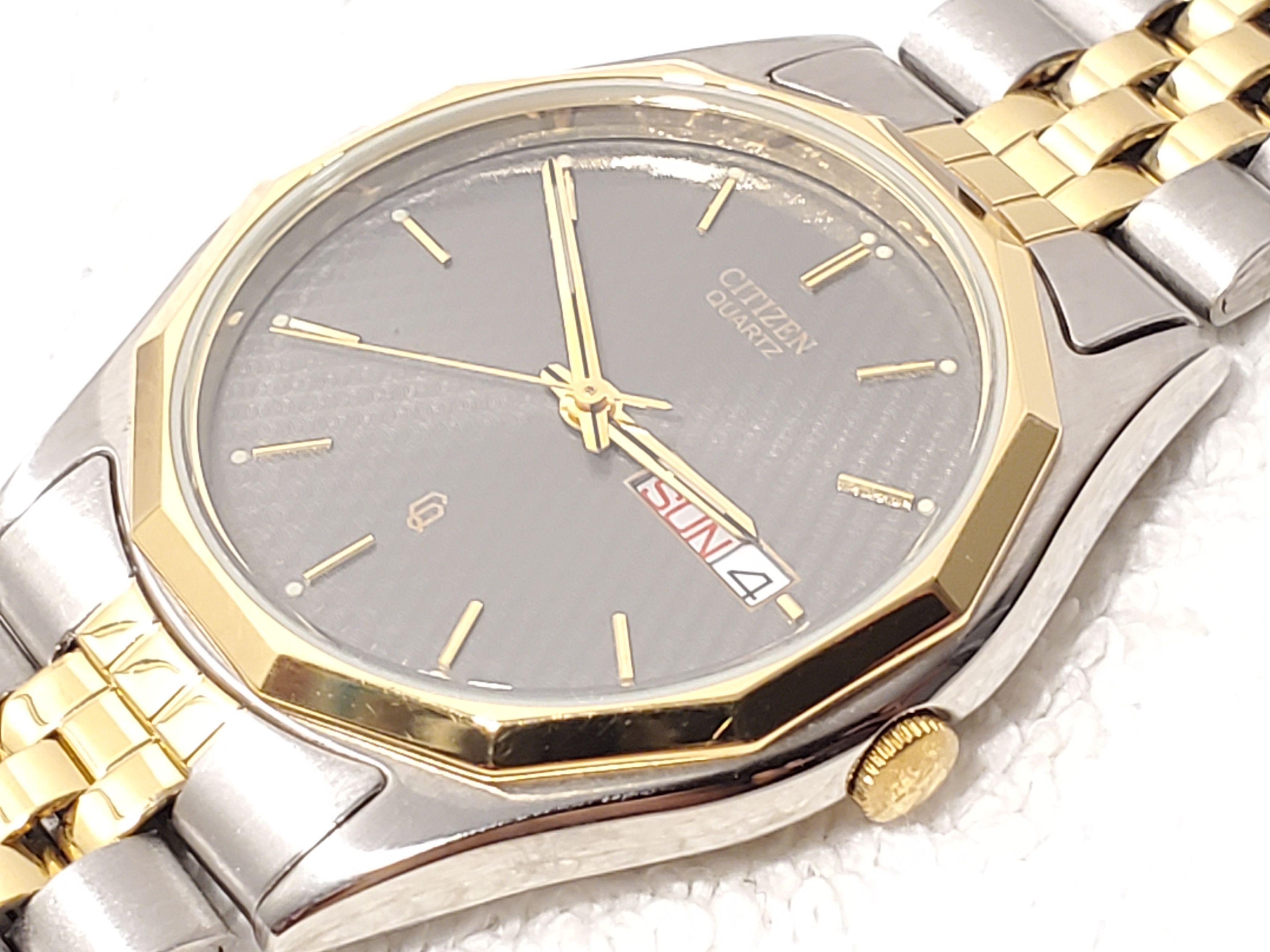 Citizen Vintage Citizen CQ Men’s Gray Dial Day Date S Steel Watch Size 36 - 3 Thumbnail