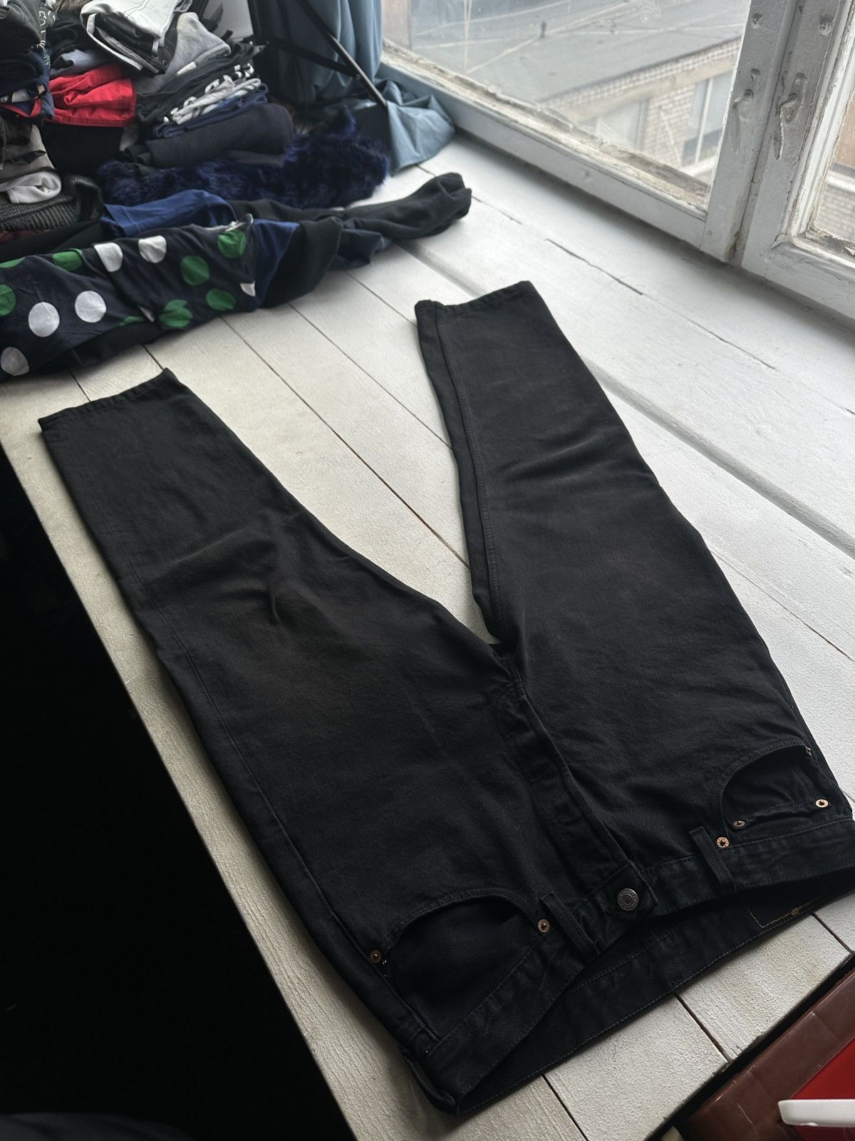 Levi's 1997 🚨VNTG Levis Jeans 501 LEGEND y2k BLACK DENIM Size US 34 / EU 50 - 2 Thumbnail