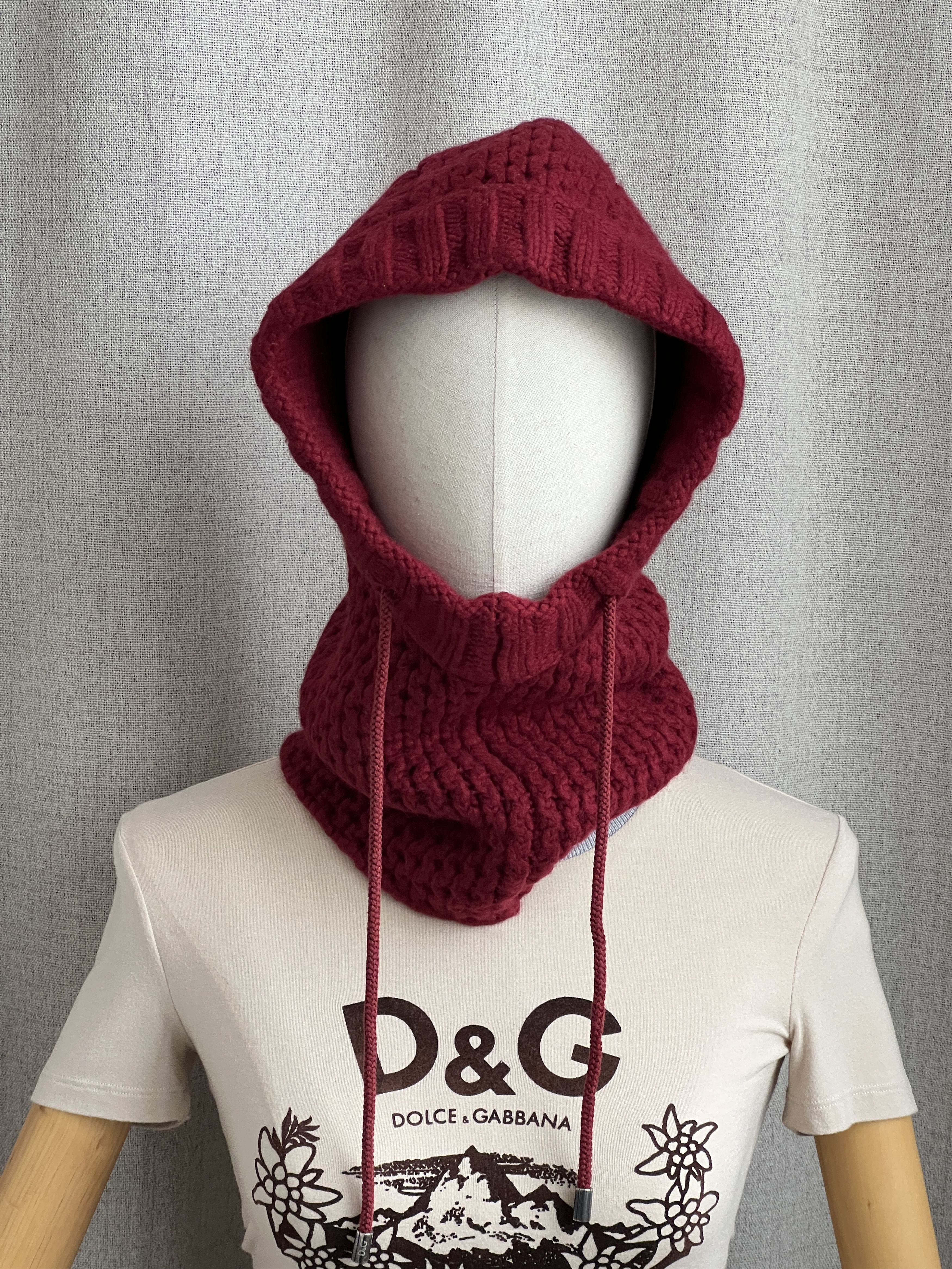 Dolce & Gabbana Rare Vintage 00s Dolce Gabbana Cashmere Balaclava Hood Size ONE SIZE - 1 Thumbnail