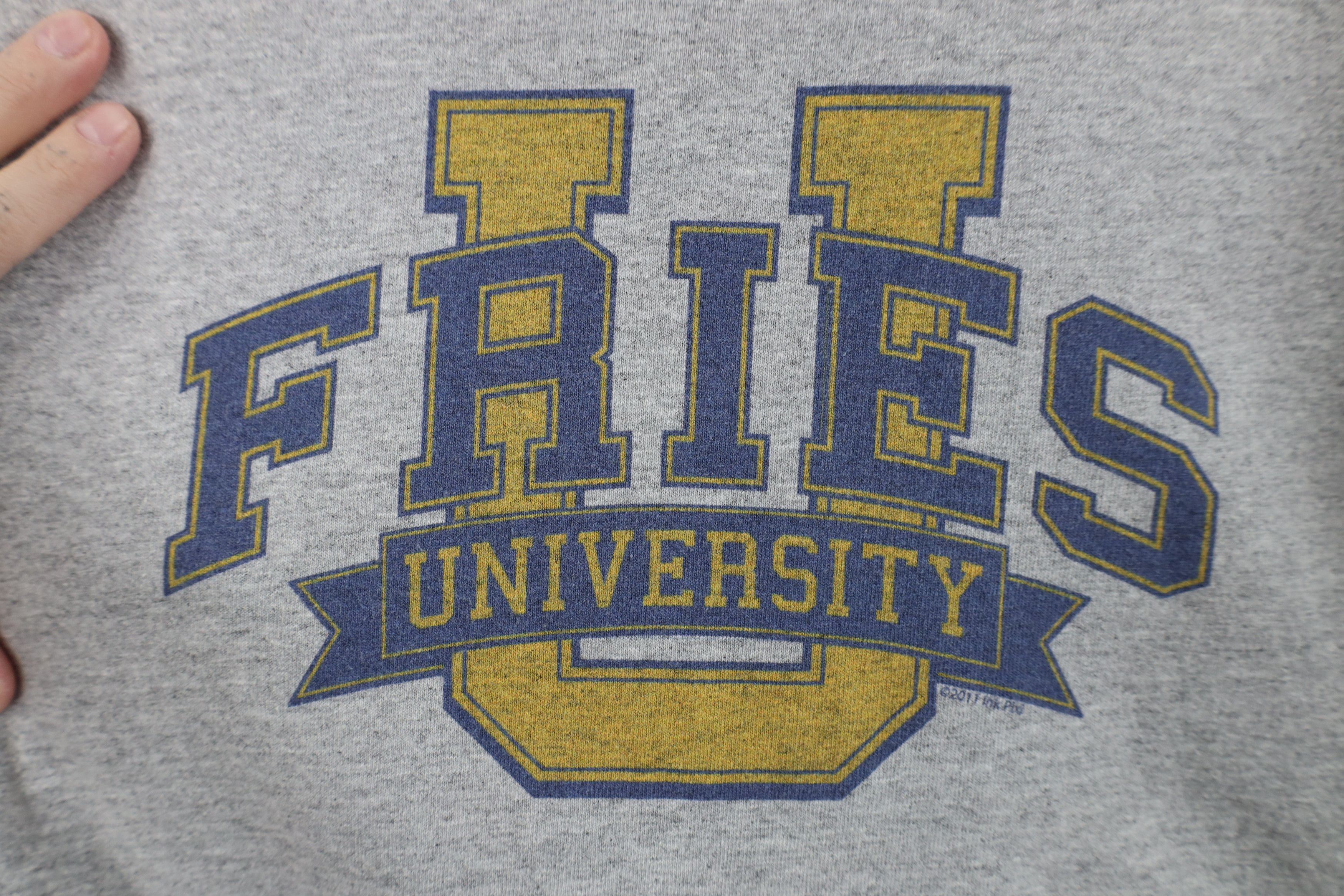 Vintage Vintage Fries University Short Sleeve T-Shirt Heather Gray Size US L / EU 52-54 / 3 - 4 Thumbnail