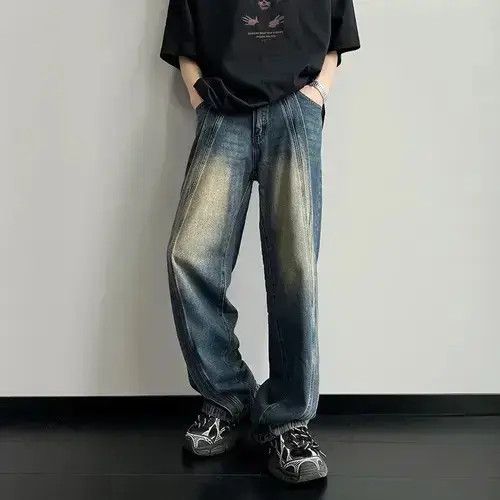 Japanese Brand × Jean Wide Leg Jeans Baggy Y2k Washed Size US 30 / EU 46 - 2 Thumbnail