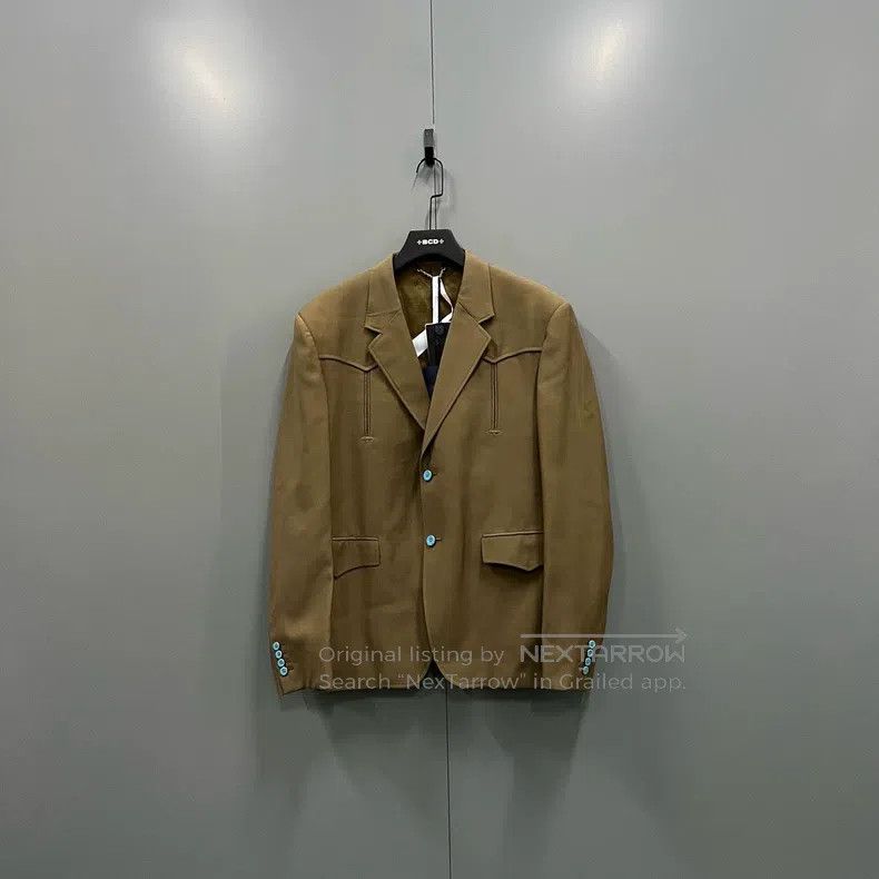 Louis Vuitton Louis Vuitton Khaki lined checkerboard blazer Size 54R - 1 Thumbnail
