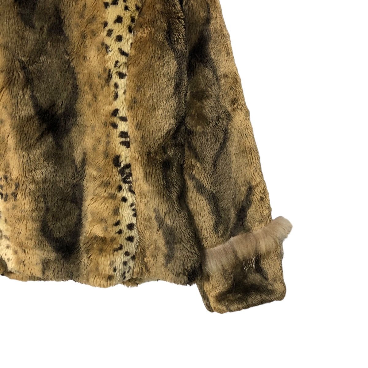 Other Vintage Via Faburrica Leopard Faux Fur Coat Size M / US 6-8 / IT 42-44 - 6 Thumbnail